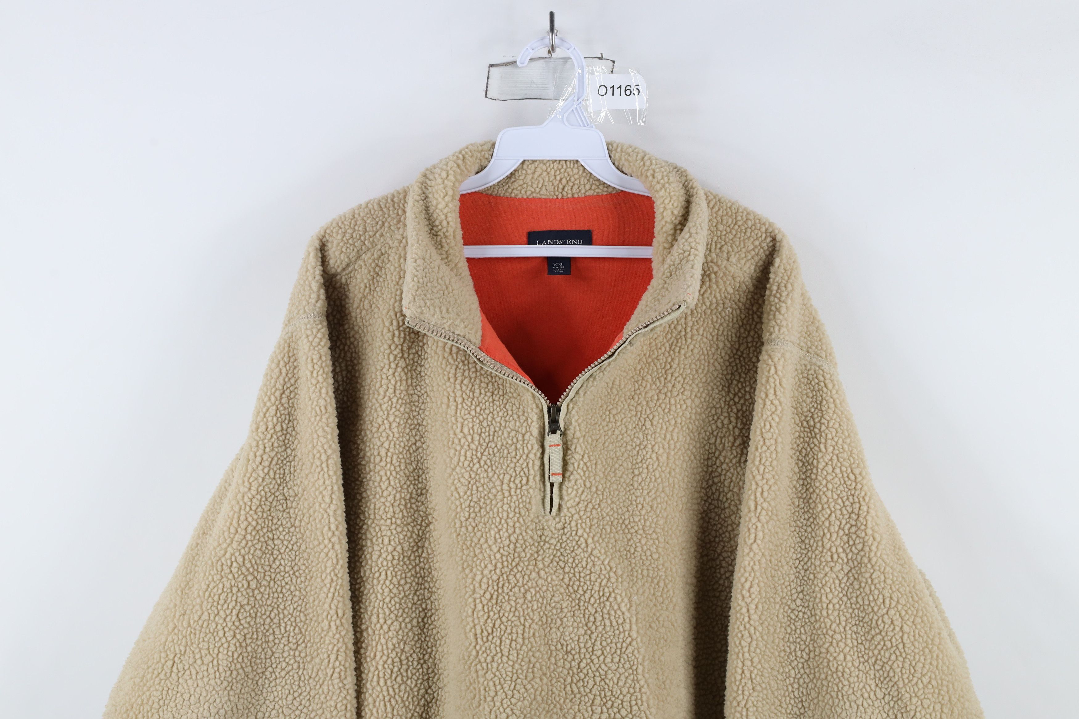 Lands' End × Vintage Vintage Lands End Deep Pile Fleece Half Zip Pullover Sweater Size US XXL / EU 58 / 5 - 2 Thumbnail