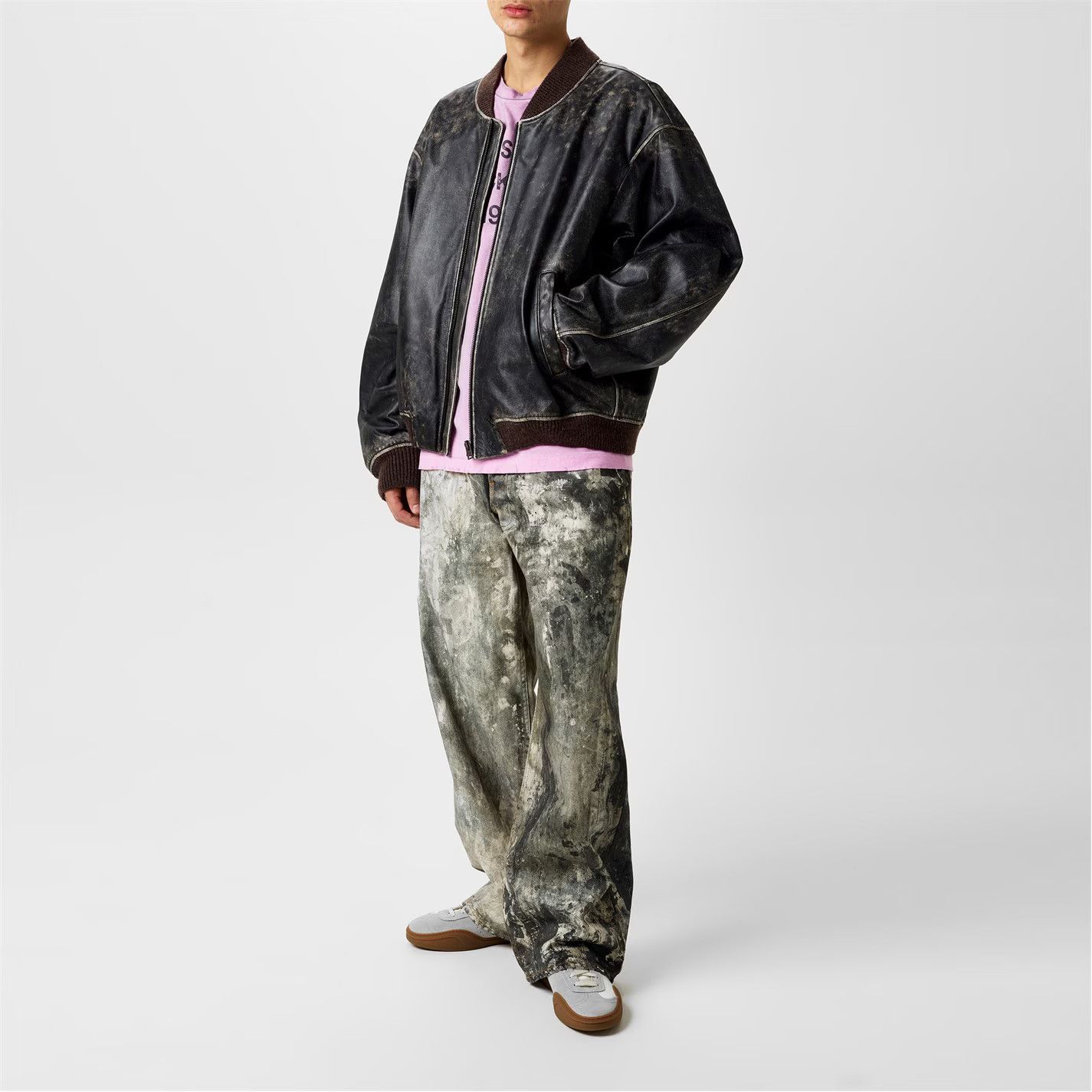 Acne Studios o1g2r1mq0825 Leather Bomber Jacket in Black Size US S / EU 44-46 / 1 - 6 Thumbnail