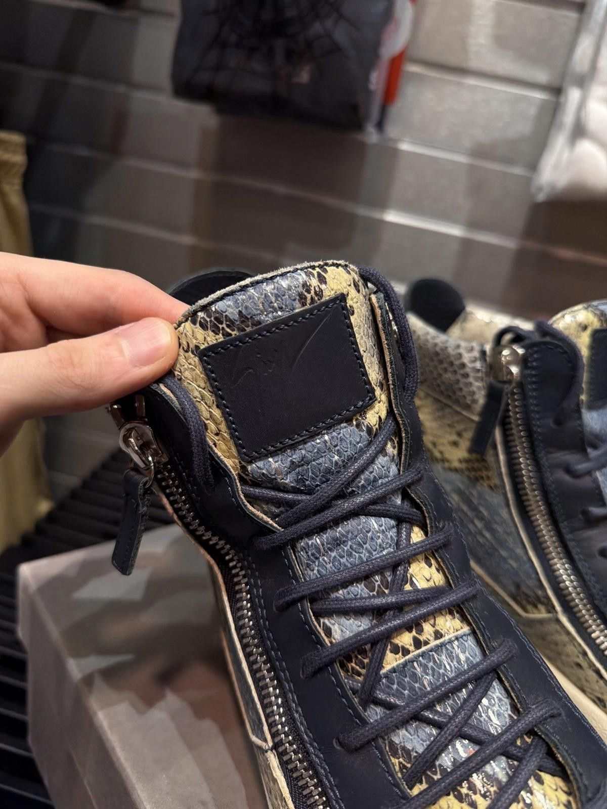 Giuseppe Zanotti Giuseppe Zanotti Embossed Snakeskin Sneakers - 44EU/11US Size US 11 / EU 44 - 11 Thumbnail