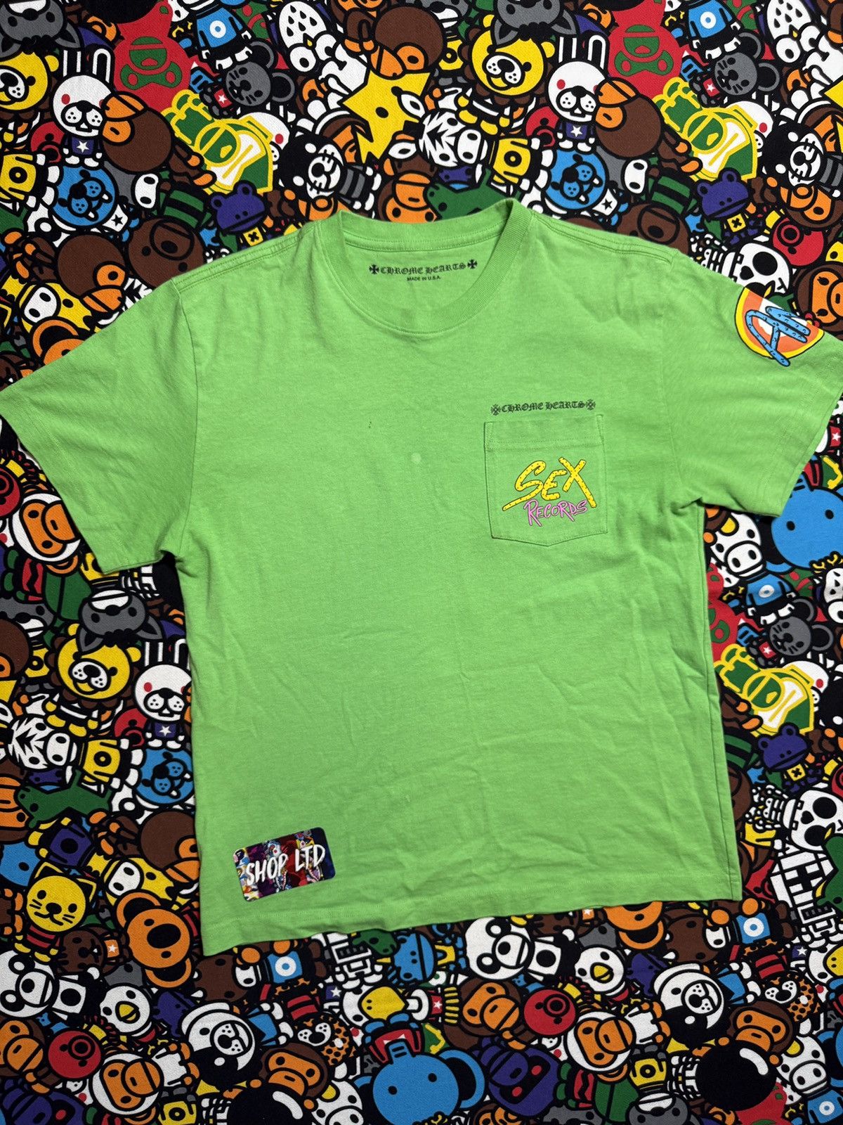 Chrome Hearts Chrome Hearts Matty Boy Green Records Logo Tee Size US M / EU 48-50 / 2 - 3 Thumbnail