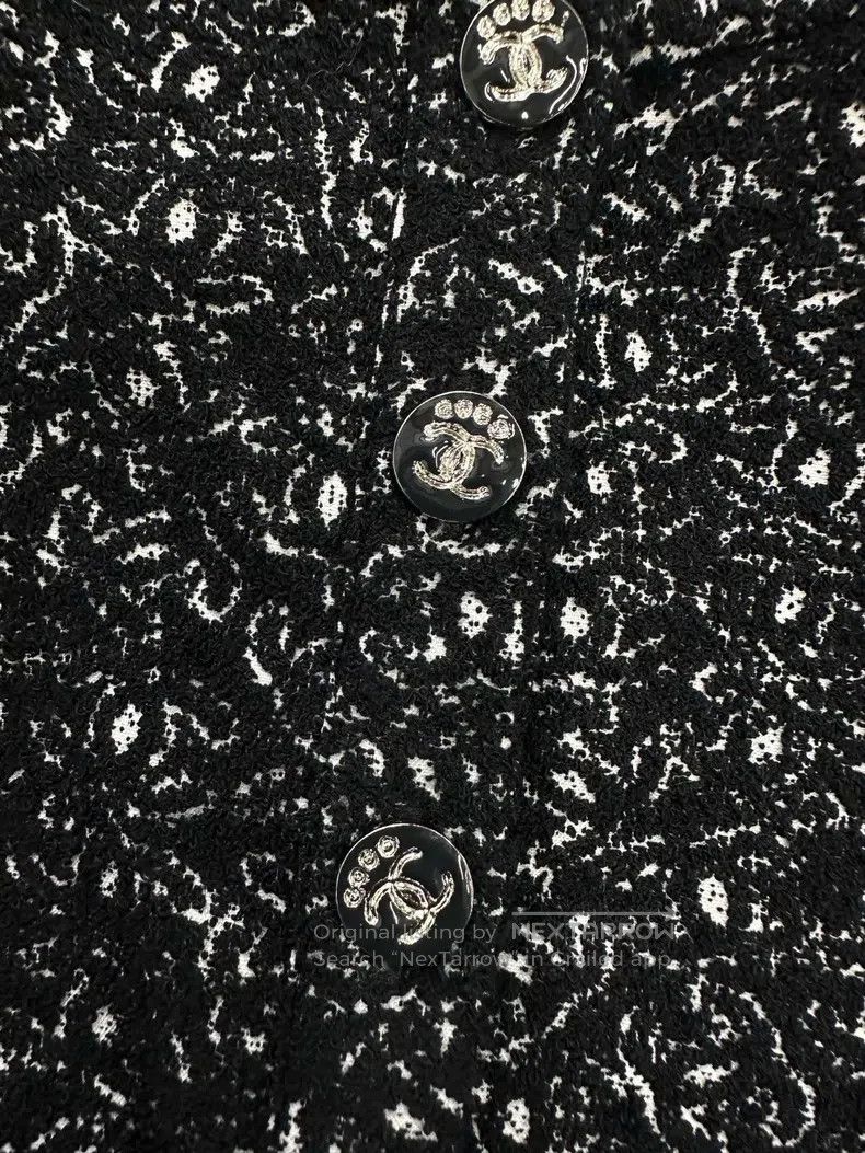 Chanel Chanel 25M black full logo printed drawstring dress Size XXS / US 00 / IT 34 - 3 Thumbnail