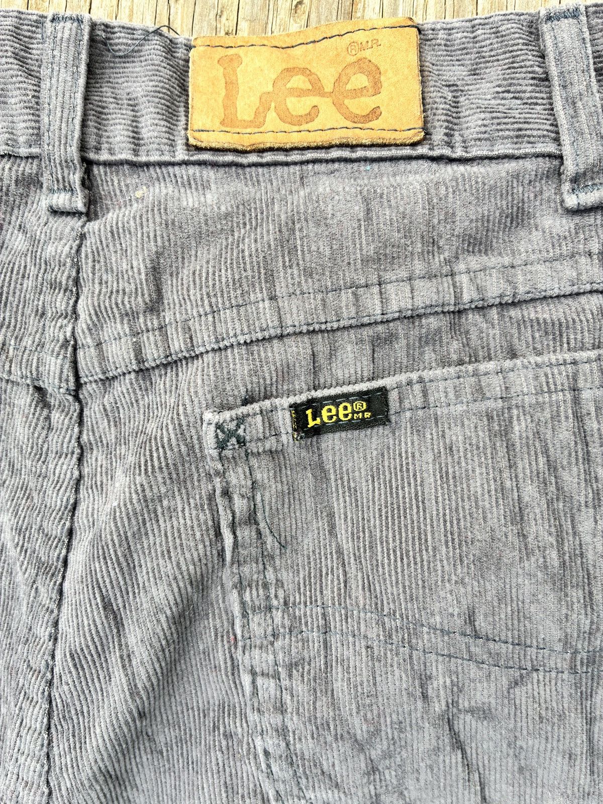 Lee Vintage 80s Lee Riders Gray Corduroy Pants USA Talon Zip Size US 26 / EU 42 - 4 Thumbnail