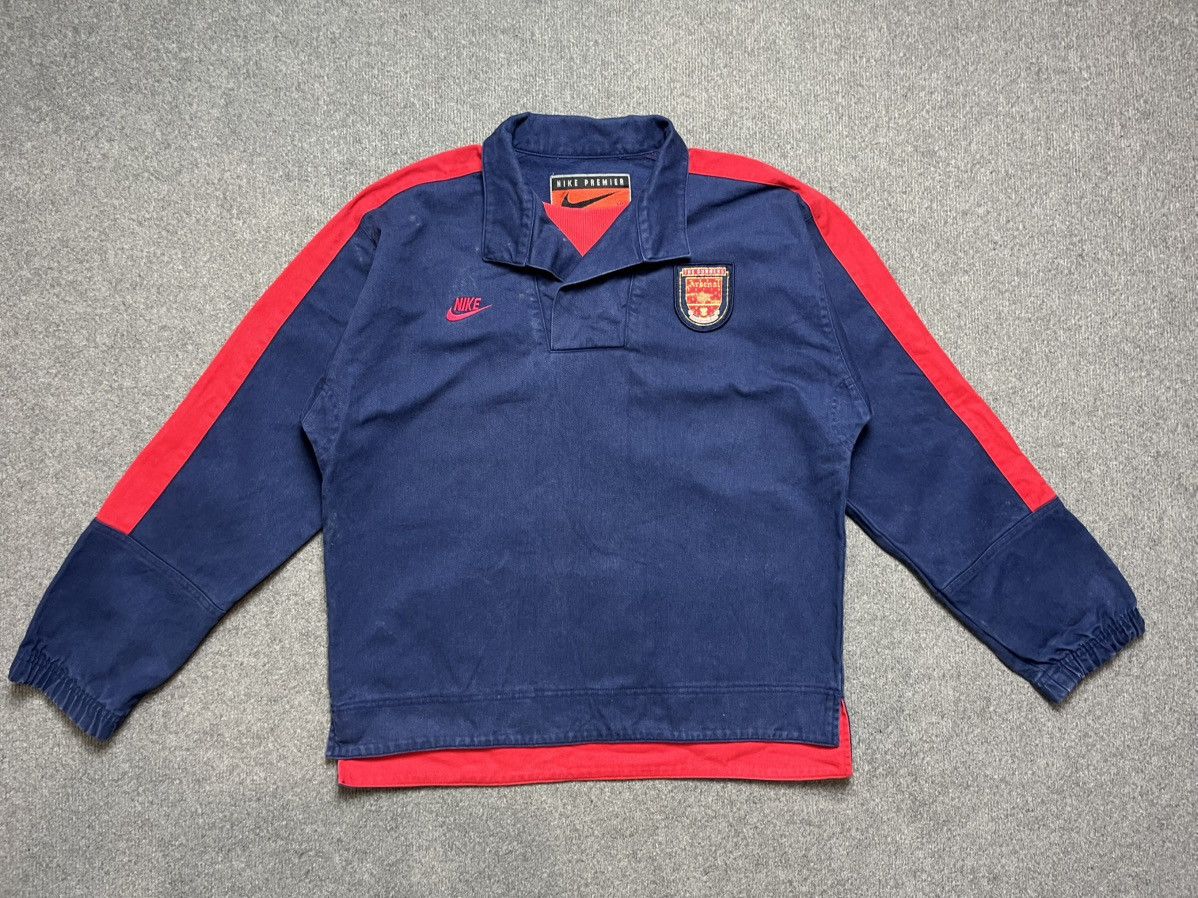 Nike Vintage 90's Nike Arsenal Football Gunners Jacket Size XL Size US XL / EU 56 / 4 - 3 Thumbnail