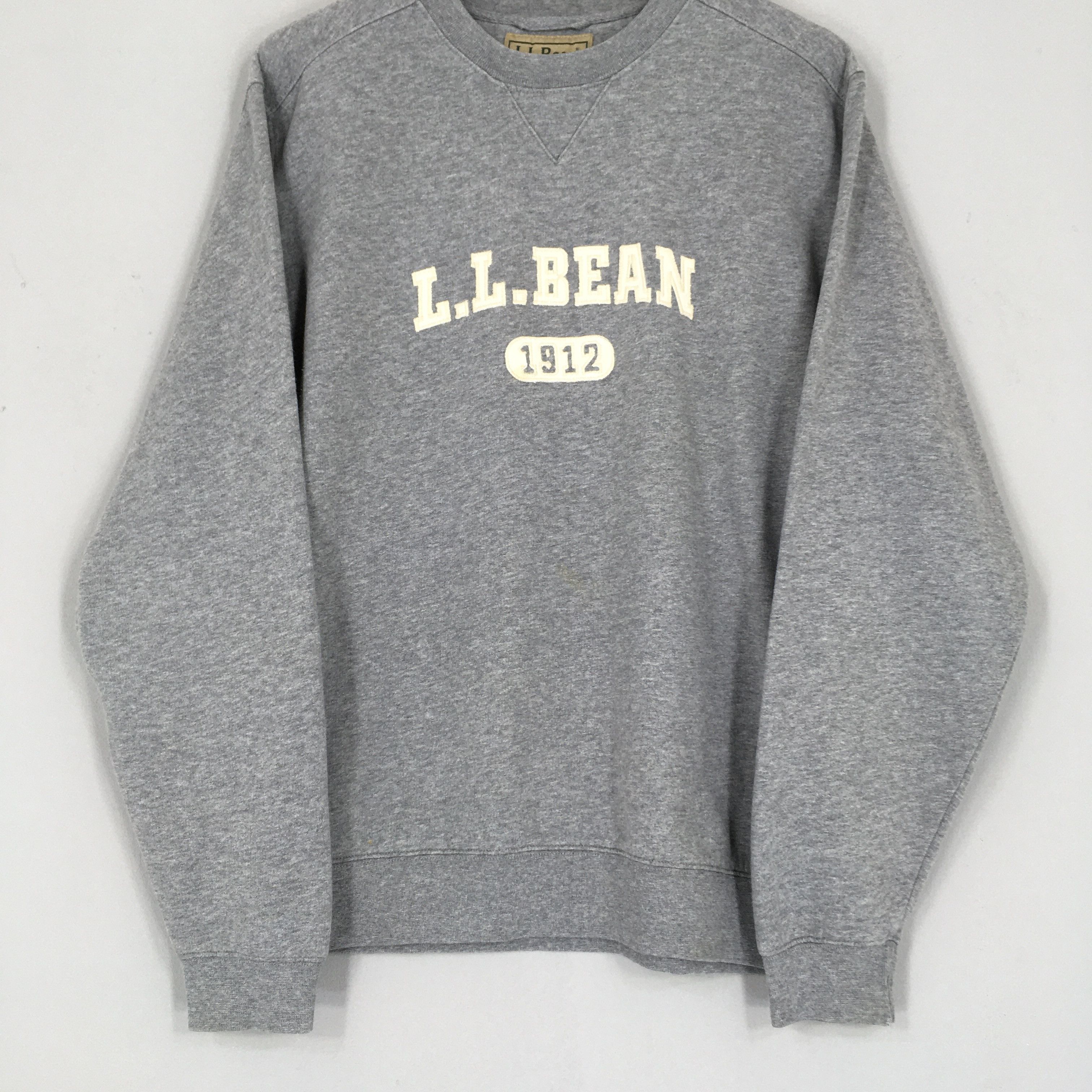 L.L. Bean × Vintage Vintage Ll Bean Spell Out Gray Sweatshirt Medium Size US M / EU 48-50 / 2 - 3 Thumbnail