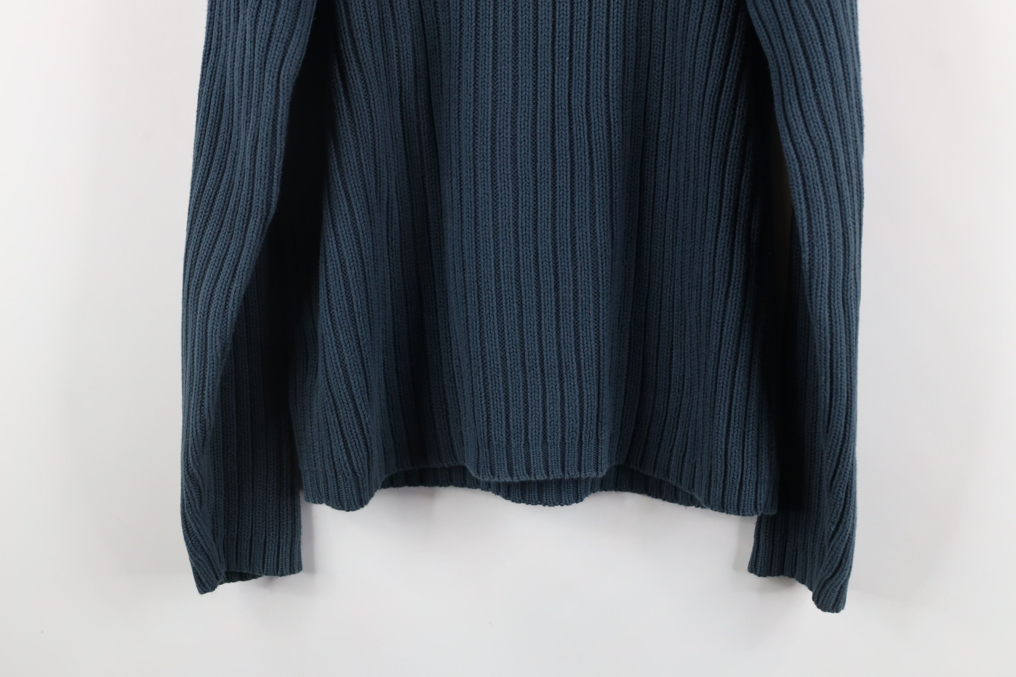 Eddie Bauer Vintage 90s Eddie Bauer Chunky Ribbed Knit Sweater Blue Size US M / EU 48-50 / 2 - 8 Thumbnail