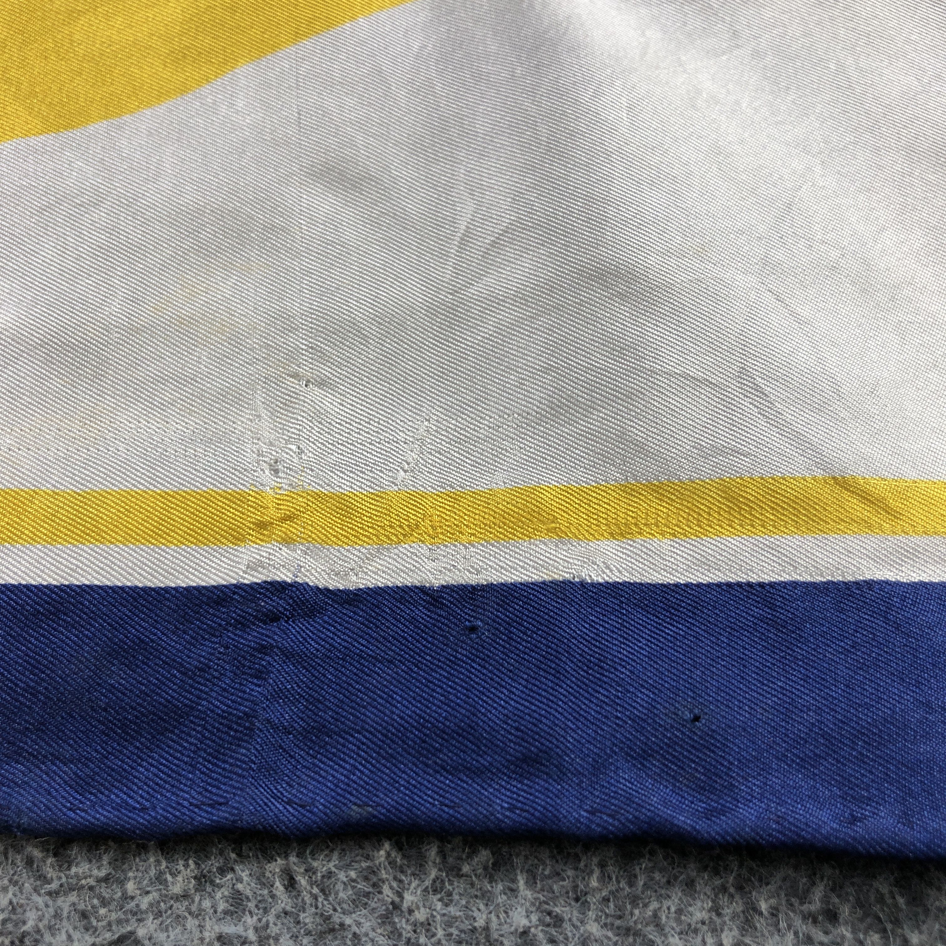 Vintage Abstract Hand Rolled Silk Scarf M1061 Size ONE SIZE - 5 Thumbnail