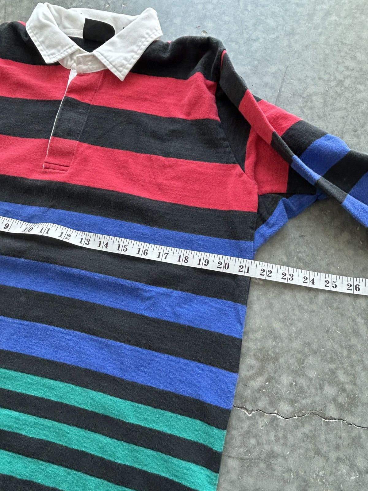 Eddie Bauer Vintage 90s Eddie Bauer Striped Rugby Polo Shirt Size US L / EU 52-54 / 3 - 7 Thumbnail