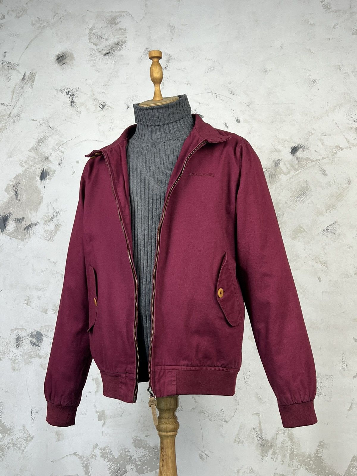 Lambretta Vintage Lambretta Burgundy Bomber Jacket Size L Size US L / EU 52-54 / 3 - 1 Thumbnail