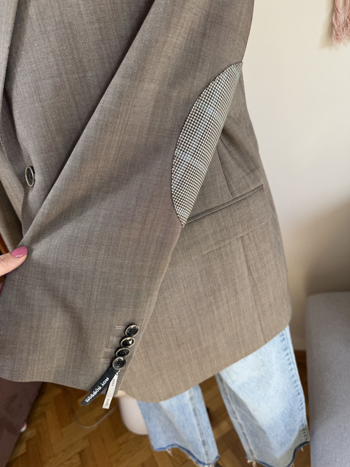 Other Roy Robson Pure Wool Blazer Modern Fit Elbow Patch Detail Size 40R - 8 Thumbnail