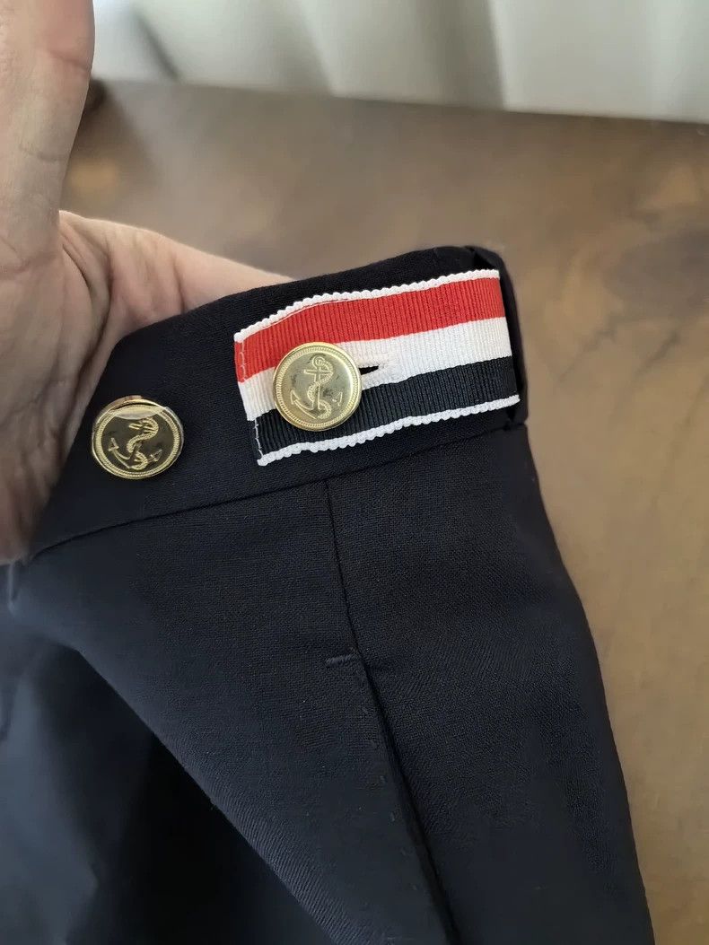 Thom Browne Thom Browne Size 2Gold Button Wool Trousers 2501-Nextarrow Size US 32 / EU 48 - 3 Thumbnail