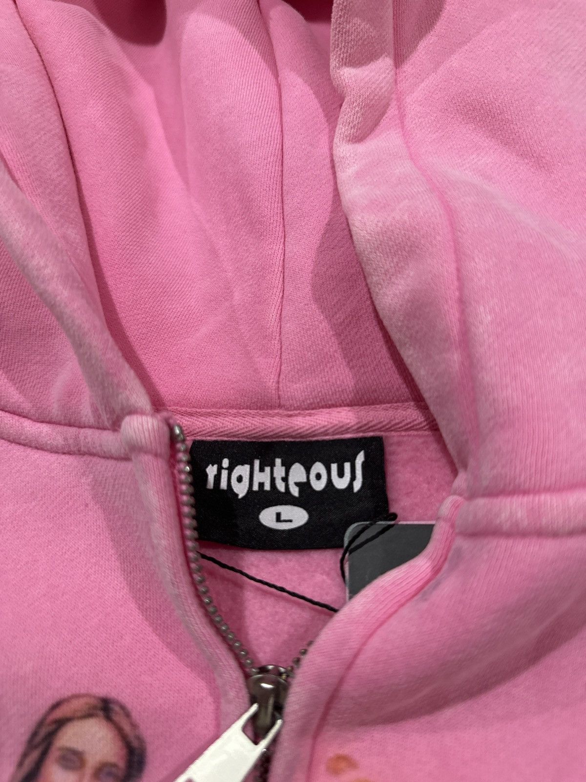 Other Righteous Pink Jesus Zipup Hoodie Size US L / EU 52-54 / 3 - 3 Thumbnail