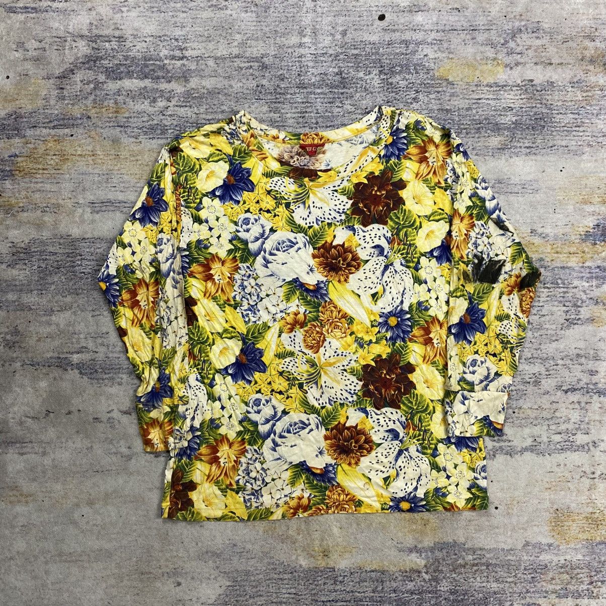 Kenzo Vintage kenzo paris floral long sleeve Size M / US 6-8 / IT 42-44 - 1 Thumbnail