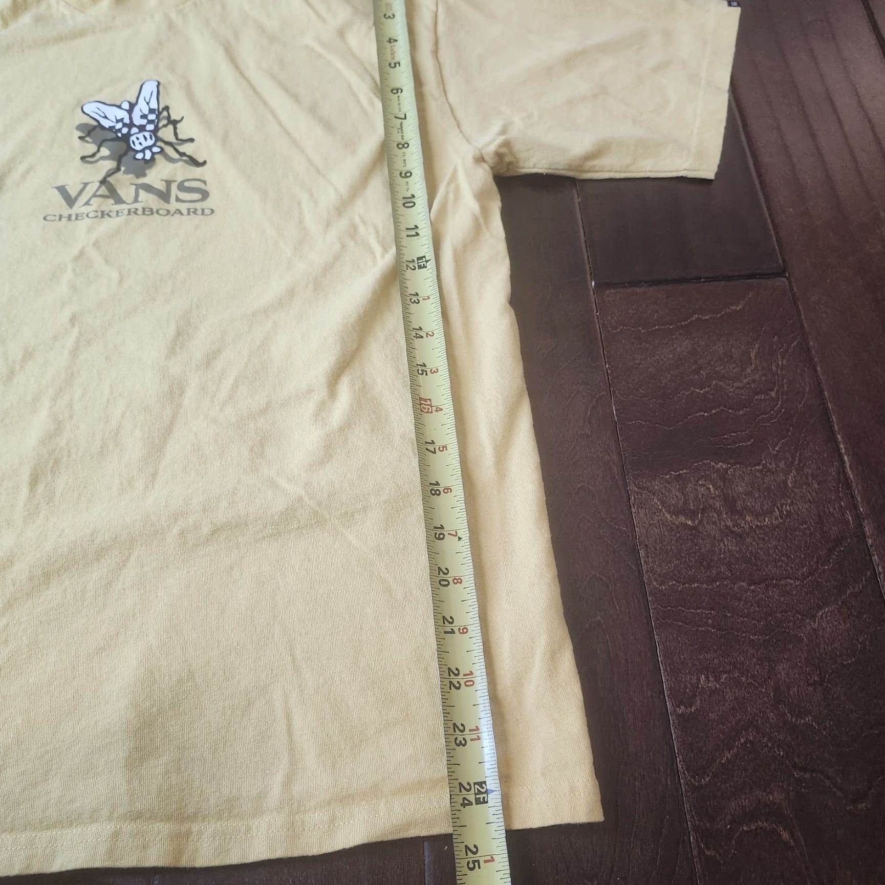 Vans VANS T-Shirt Mens Small Yellow Graphic Print Checkerboard Fly 90s Classic Skate Tee Size US S / EU 44-46 / 1 - 7 Thumbnail