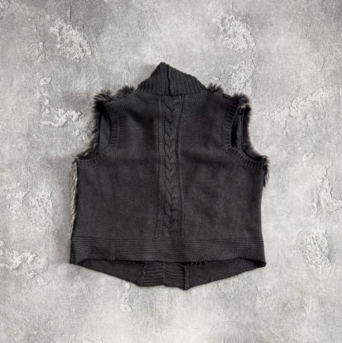 If Six Was Nine Retro Vest faux fur sweater sleeveless jacket Y2K L.G.B. Size XL / US 12-14 / IT 48-50 - 9 Thumbnail