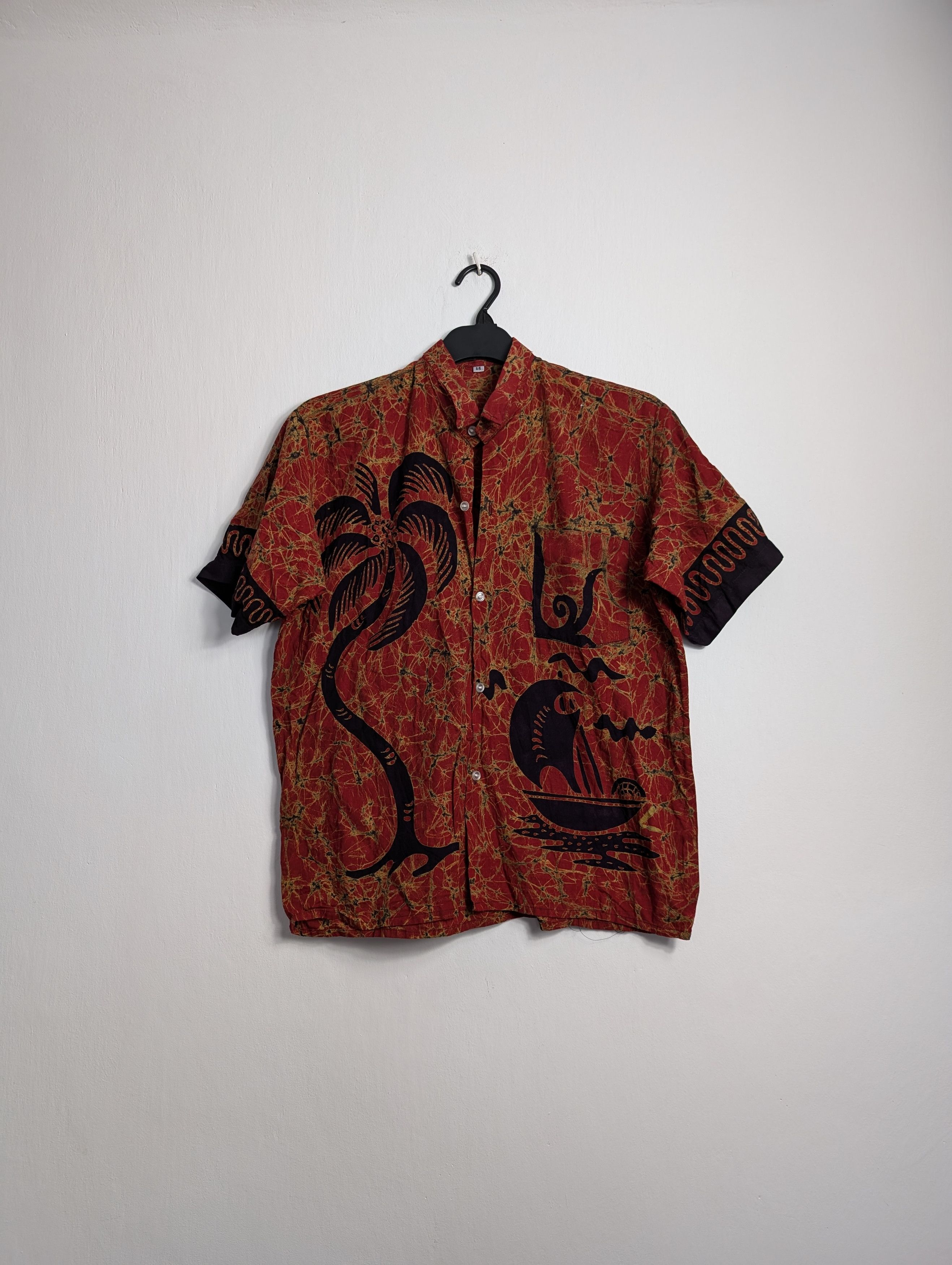 Vintage Vintage Y2K Hawaiian Shirt - Summer Floral Palm Tree Print Size US S / EU 44-46 / 1 - 1 Thumbnail