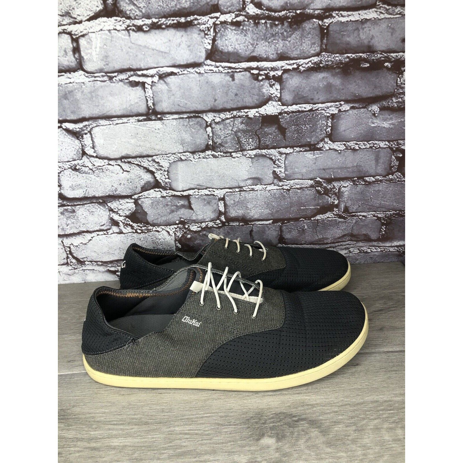 Olukai OluKai Nohea Moku Textile Blue Gray Casual Lace Drop Heel Sh Size US 13 / EU 46 - 19 Thumbnail