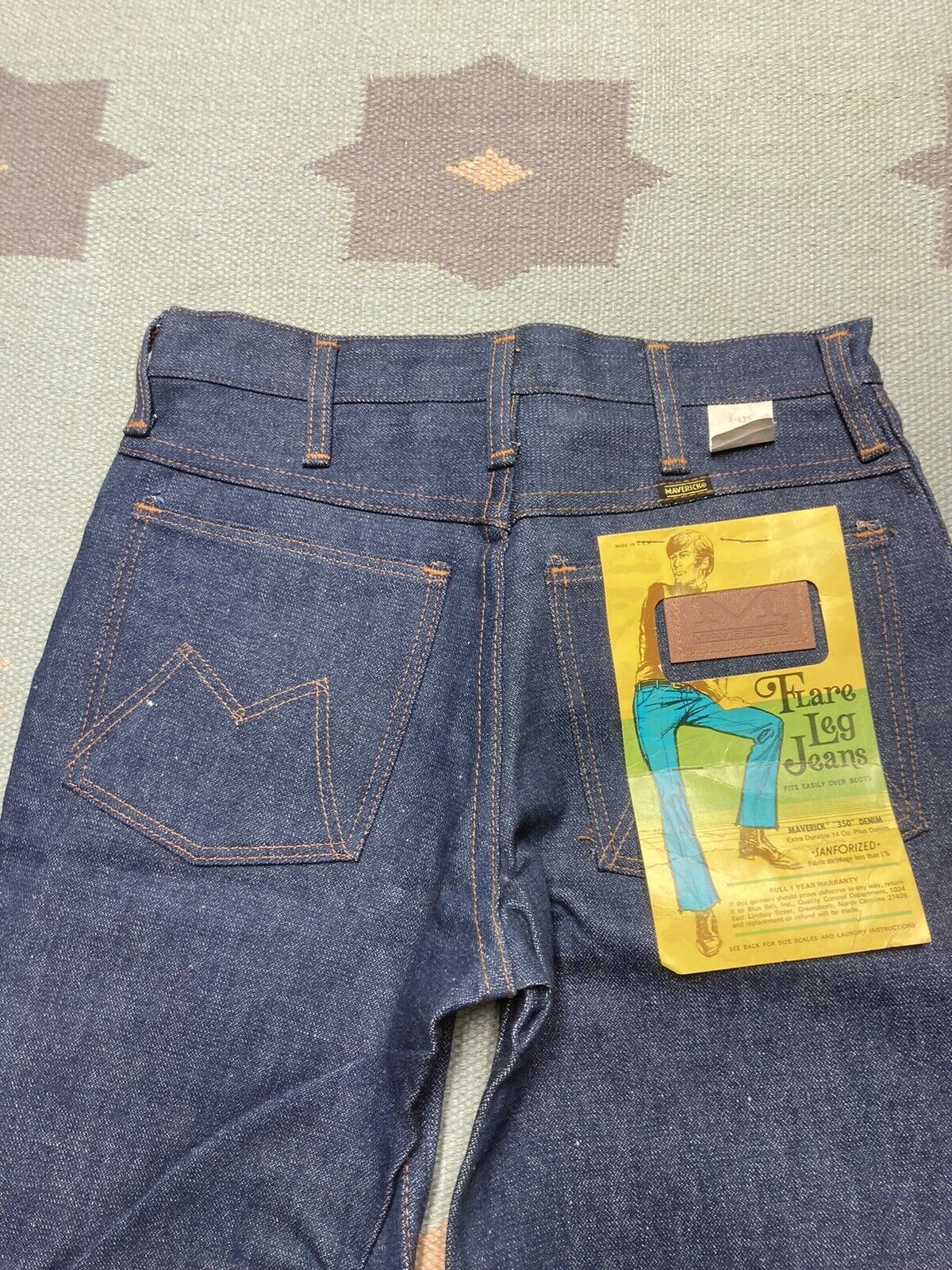 Vintage Vtg 70s maverick denim bell bottom jeans flare hippie 27x30 Size 27" / US 4 / IT 40 - 4 Thumbnail