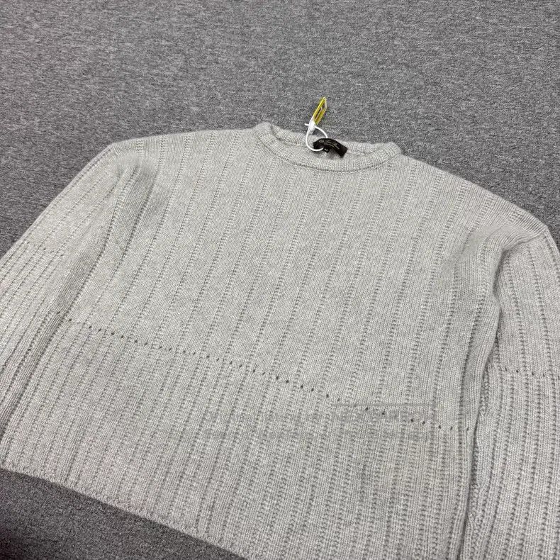 Loro Piana Loro Piana Light Gray Ribbed Crewneck Cashmere Sweater Size M / US 6-8 / IT 42-44 - 3 Thumbnail
