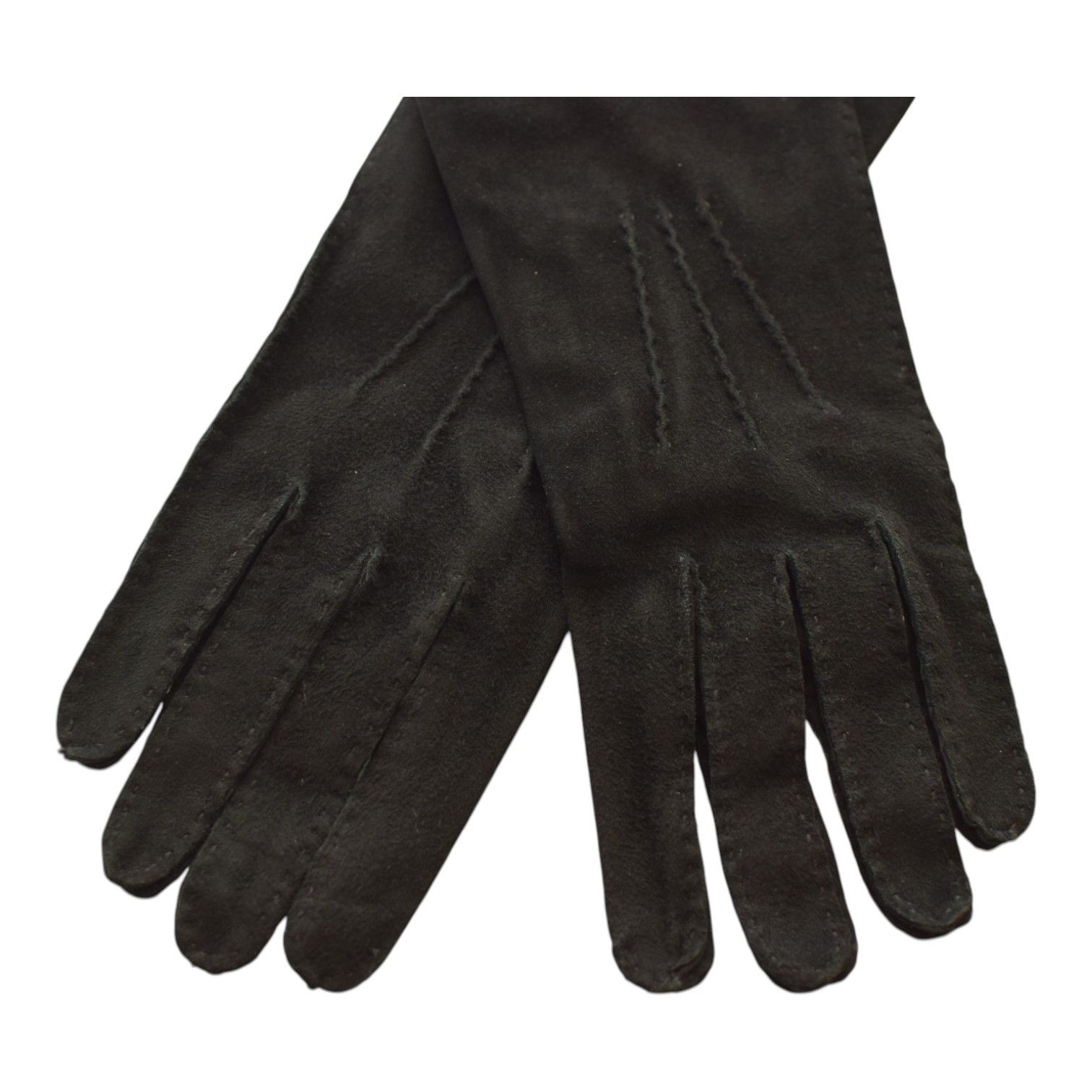 Dsquared2 Dsquared² Black Suede Long Gloves – Size M Size ONE SIZE - 3 Thumbnail