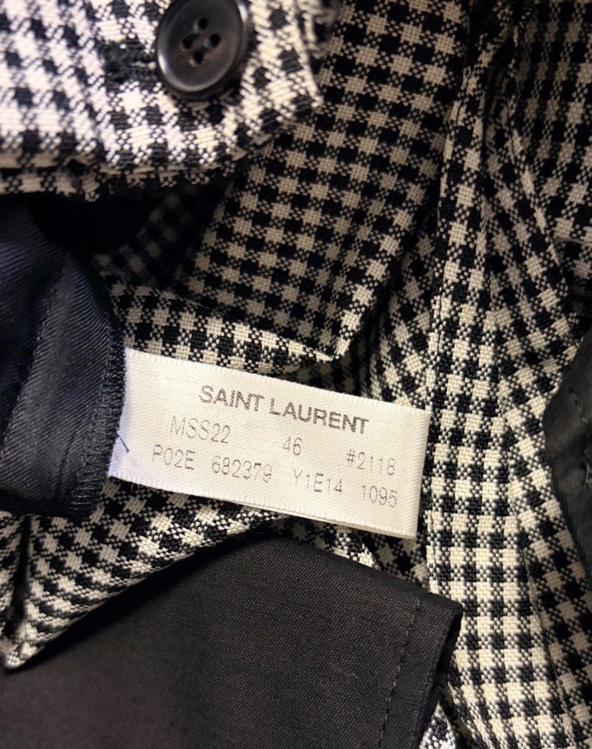Saint Laurent Paris Saint Laurent 22SS Houndstooth Tailored Pants Size US 30 / EU 46 - 4 Thumbnail