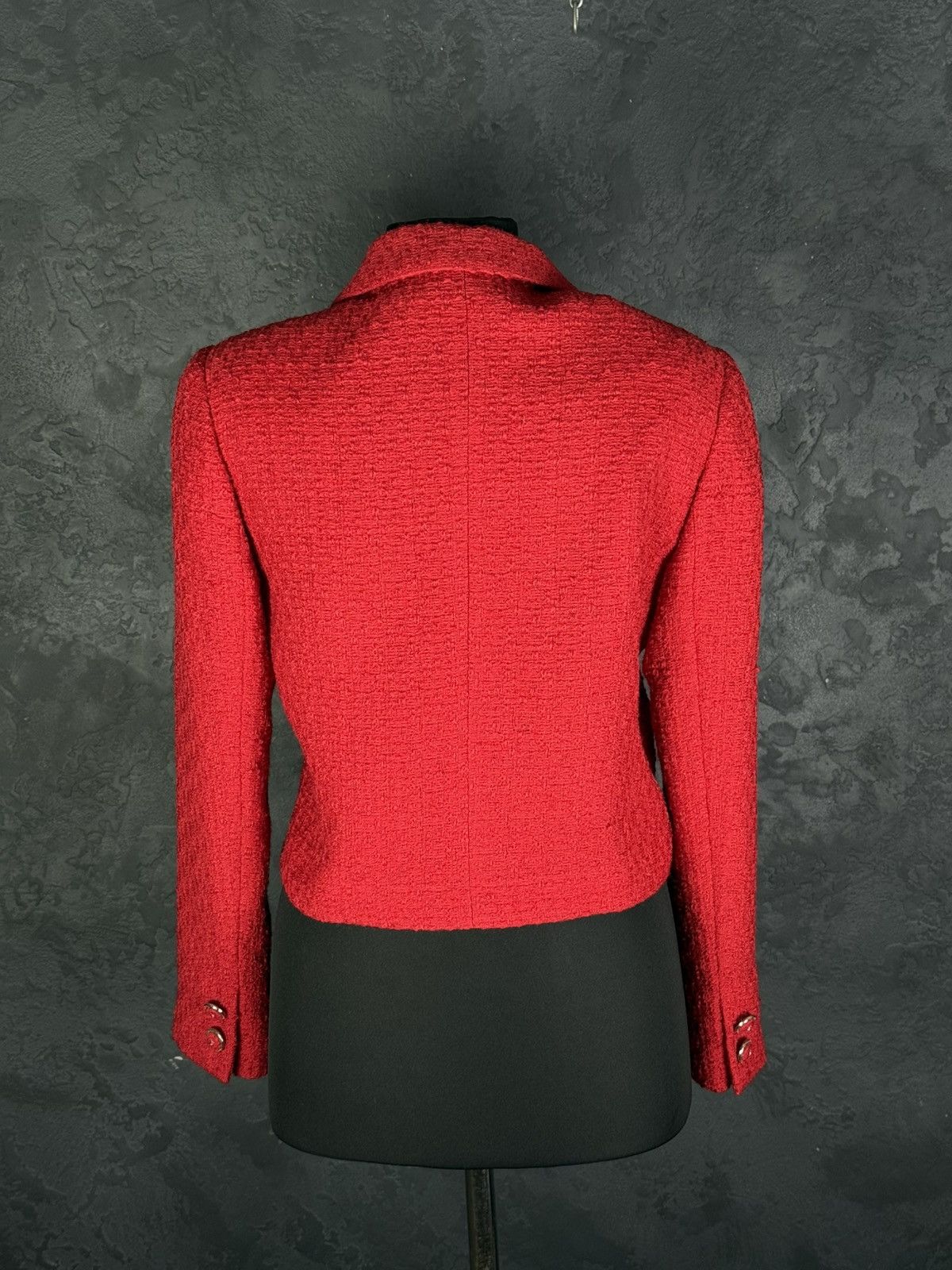 Vintage Archive!! VERSACE Classic V2 80s Red Skirt Jacket Suit Wool Size M / US 6-8 / IT 42-44 - 11 Thumbnail