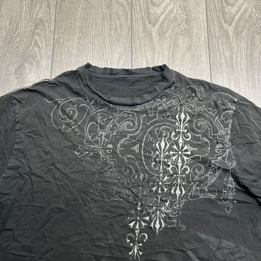 Japanese Brand × Vintage Vintage Y2k Tribal Cross Wrap Around Print T Shirt XL Black Size US XL / EU 56 / 4 - 2 Thumbnail