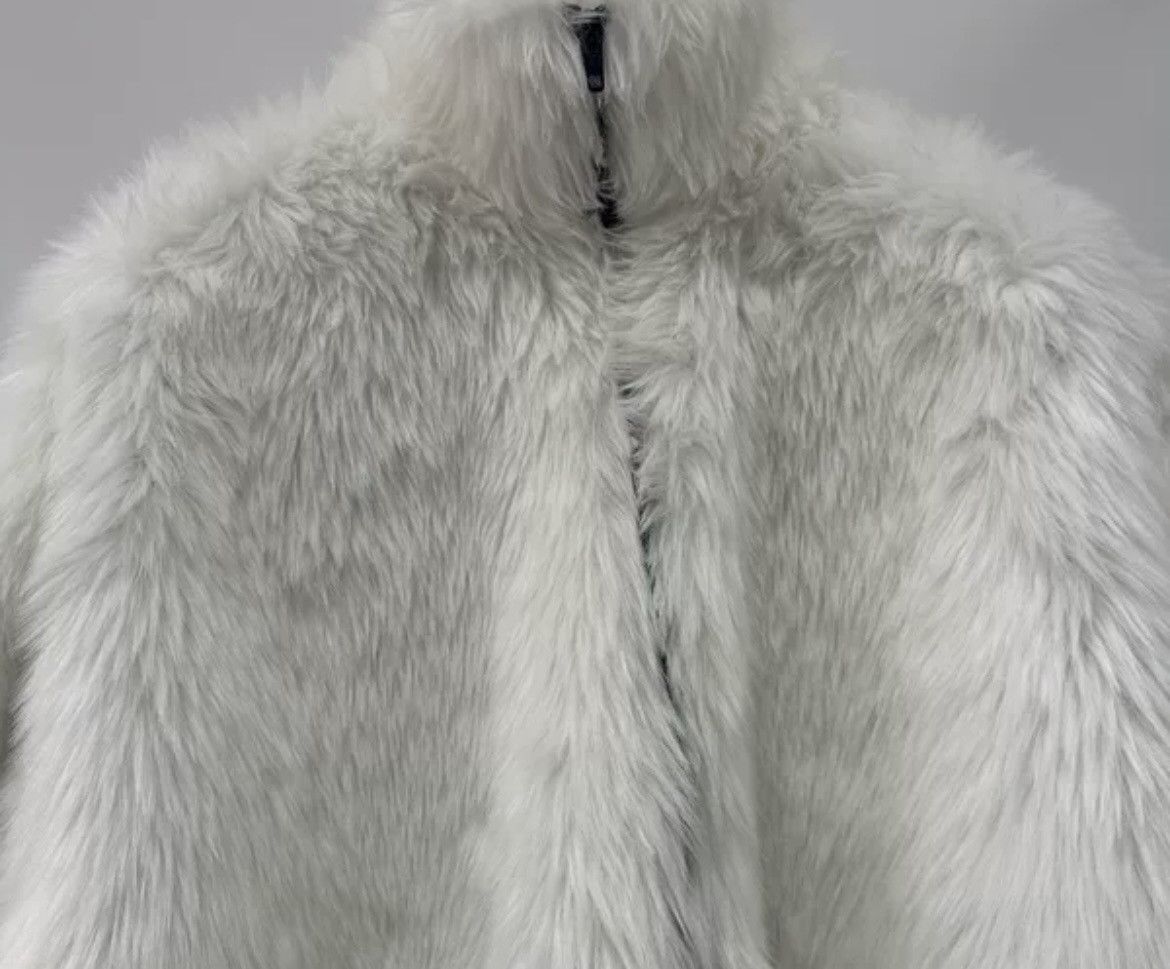 BALENCIAGA Blizzard Show Bitcoin Graffiti Imitation Fur Coat