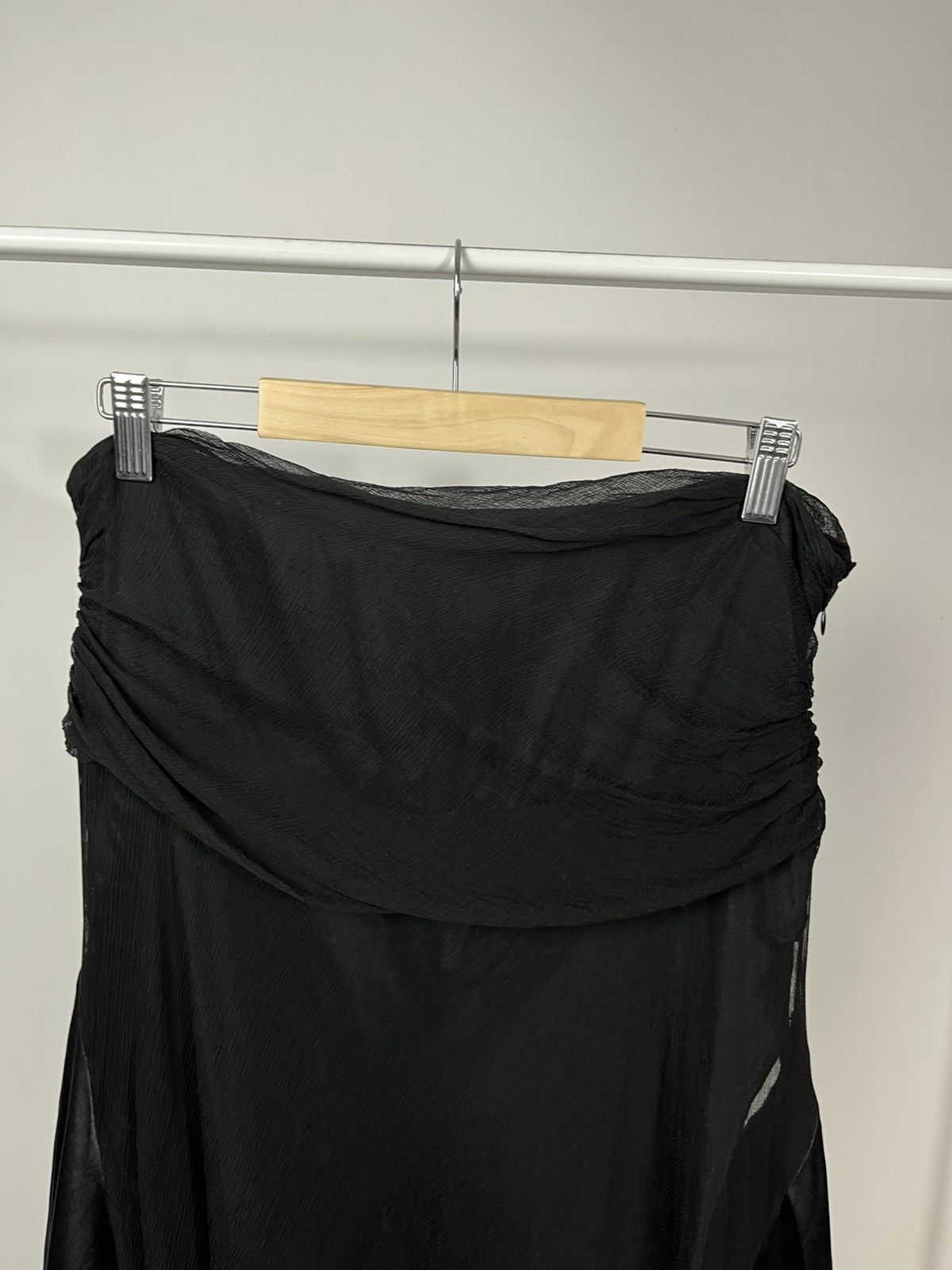 TWINSET Twin Set Simona Barbieri Silk Skirt Black Sheer Layered Size 32" / US 10 / IT 46 - 3 Thumbnail