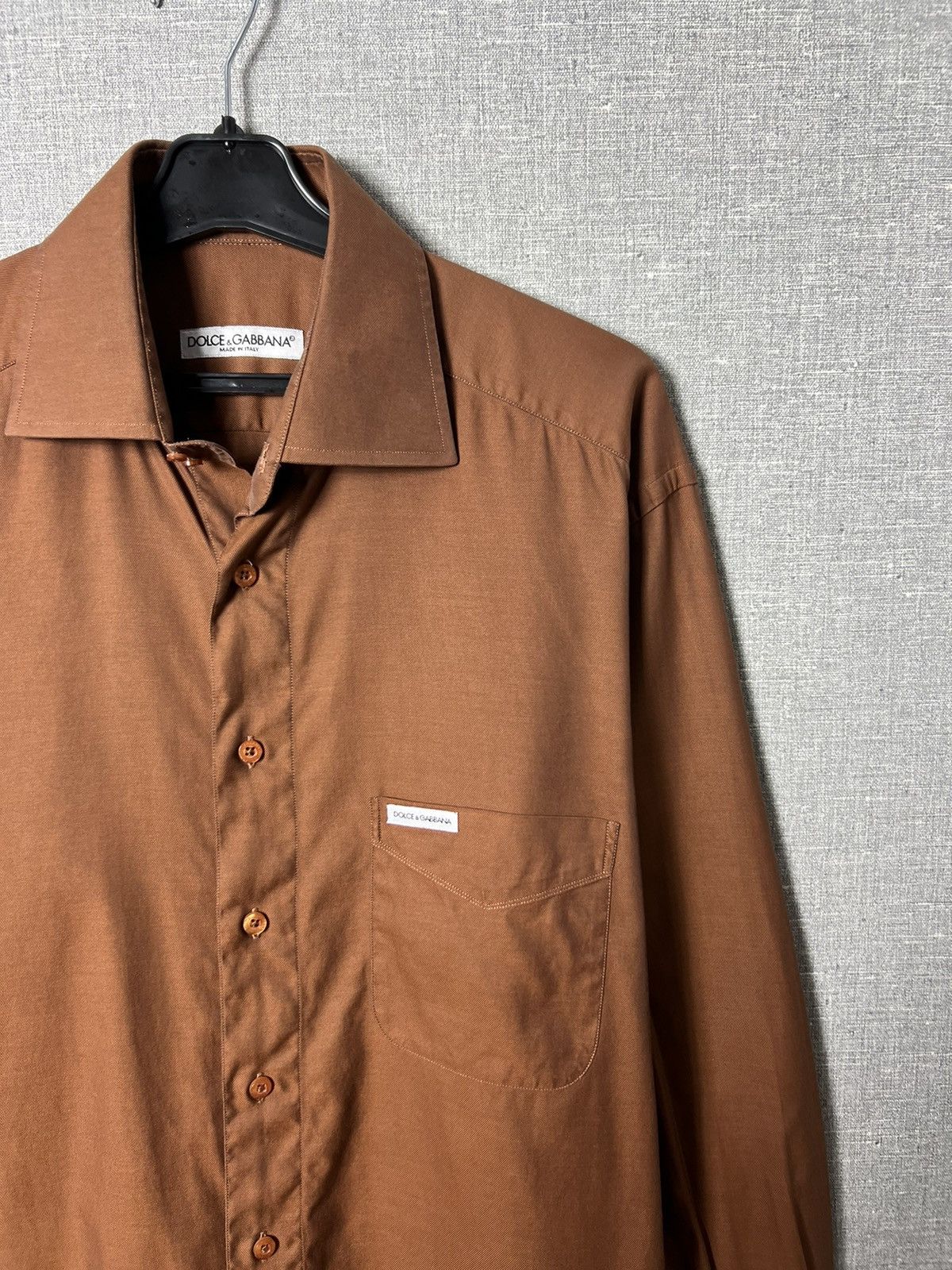Dolce & Gabbana Dolce & Gabbana Button Up Long Sleeve Shirt Brown Size M Size US M / EU 48-50 / 2 - 4 Thumbnail