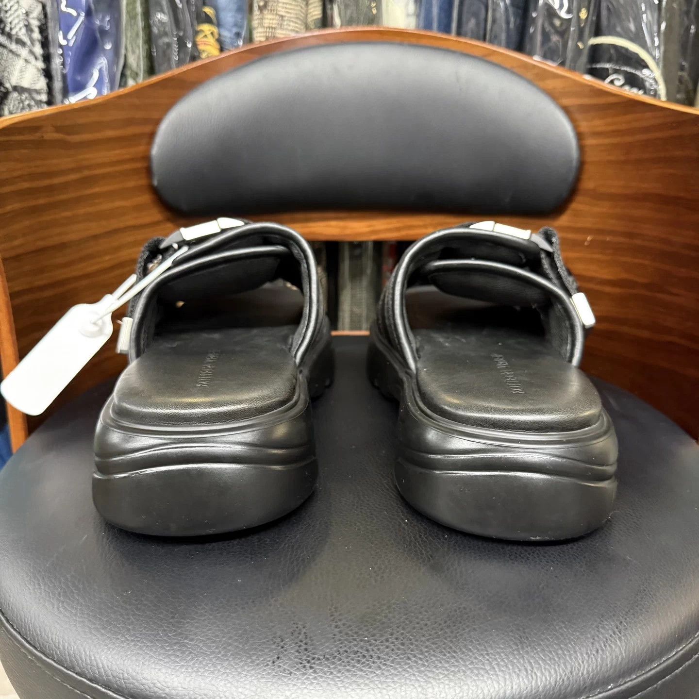 Bvlgari BV Black Lock Slippers Like New 2Worn Size US 7 / EU 40 - 3 Thumbnail
