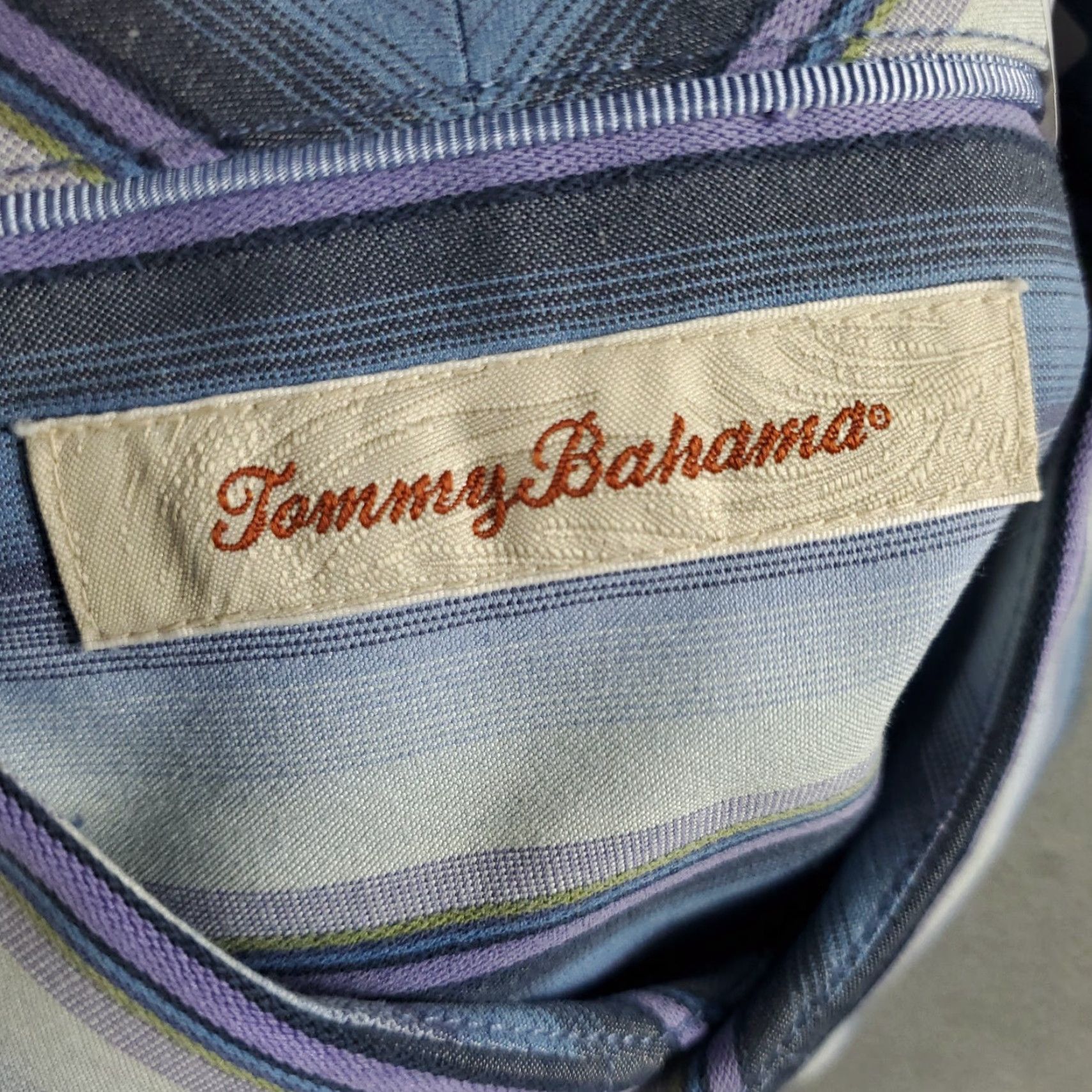 Tommy Bahama Tommy Bahama Shirt Mens Large Blue Striped Silk Casual Button Up Long Sleeve Size US L / EU 52-54 / 3 - 7 Thumbnail
