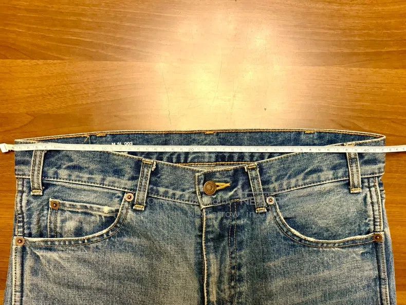 Celine CELINE Light Blue Washed Straight Raw Hem Denim Pants Size 31" - 6 Thumbnail