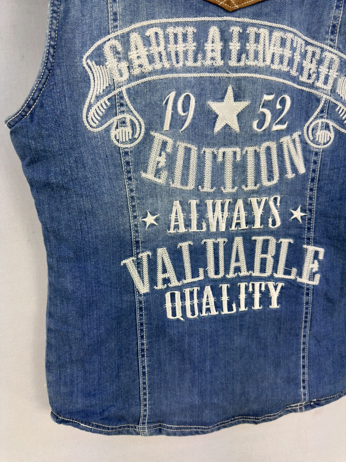 Japanese Brand Garula Limited Edition Embroidered Denim Vest Size S / US 4 / IT 40 - 6 Thumbnail