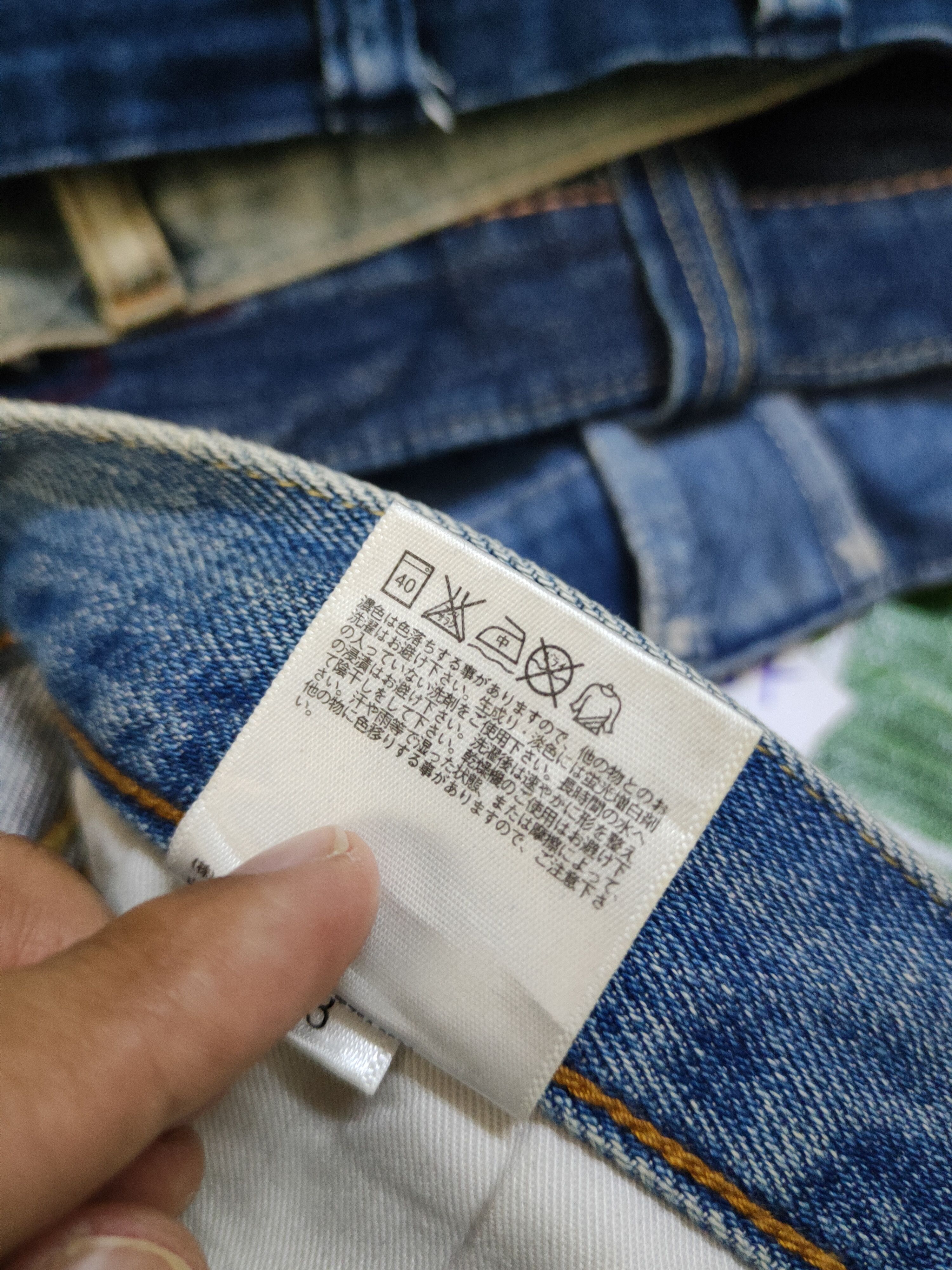 Japanese Brand Uniqlo Blue Faded Distressed Ripped denim Jeans #W2065 Size US 34 / EU 50 - 14 Thumbnail