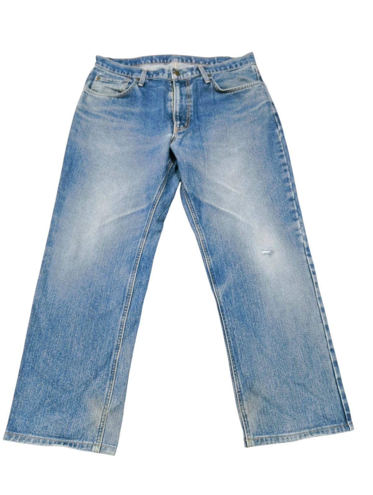 Edwin Vintage Edwin E404 Distressed Denim Grunge Rock Size US 37 - 1 Thumbnail