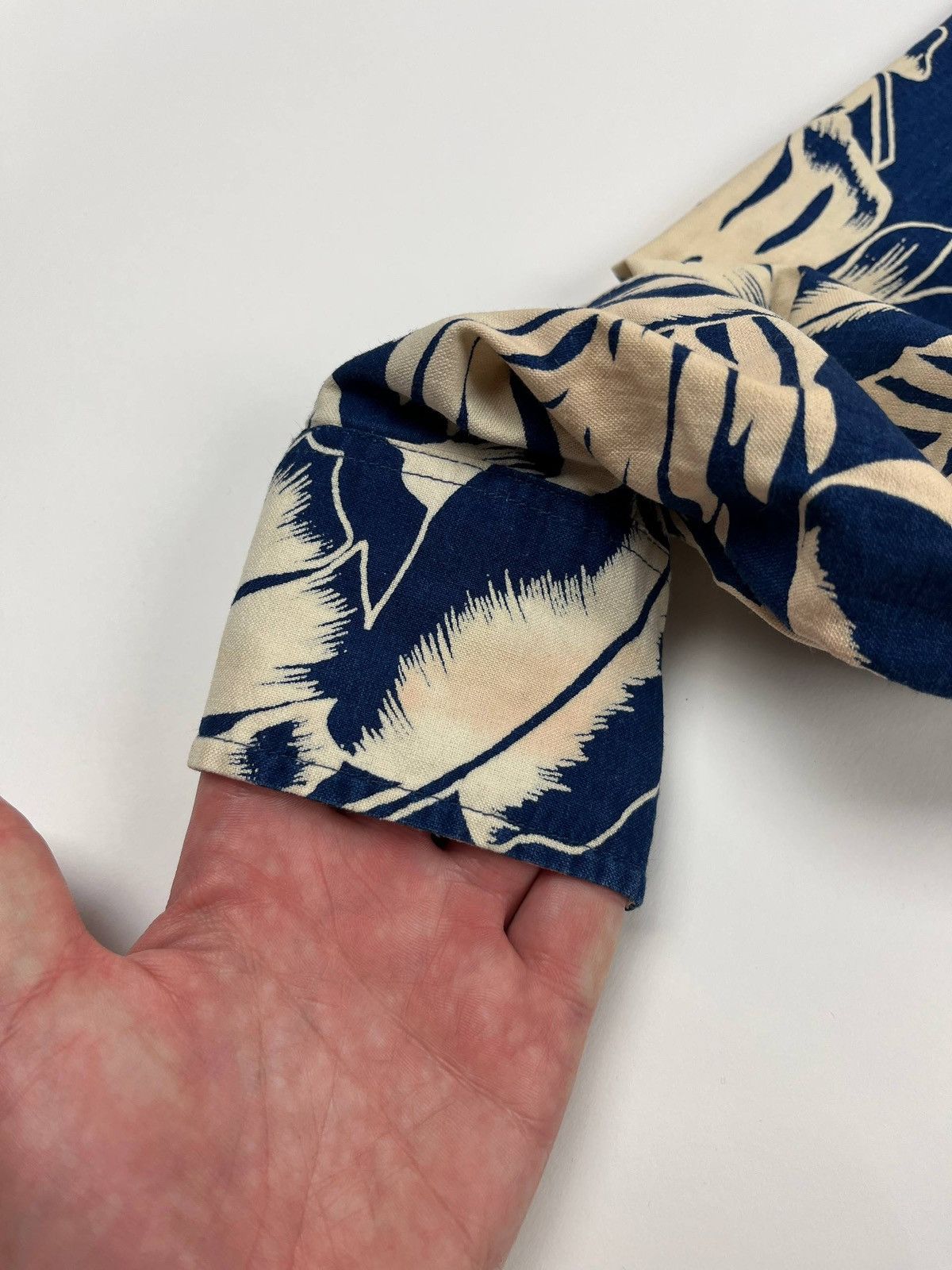 Our Legacy Our Legacy 1980-81 Indigo Tropical Leaf Shirt Size US S / EU 44-46 / 1 - 11 Thumbnail