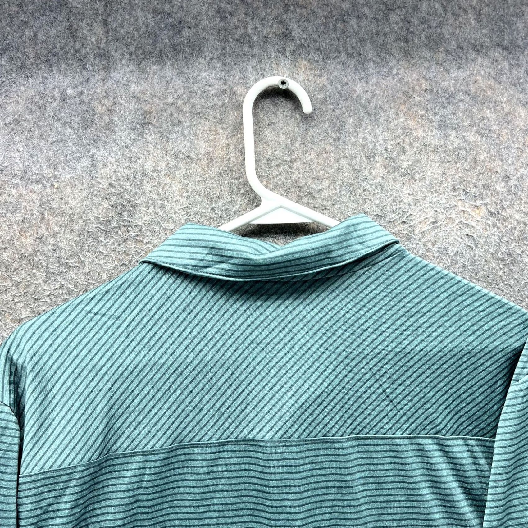 Adidas Adidas Golf Polo Shirt Mens Medium Green Stripe Performance Short Sleeve Polo Shirt Mens Golf Striped Green Size US M / EU 48-50 / 2 - 3 Thumbnail