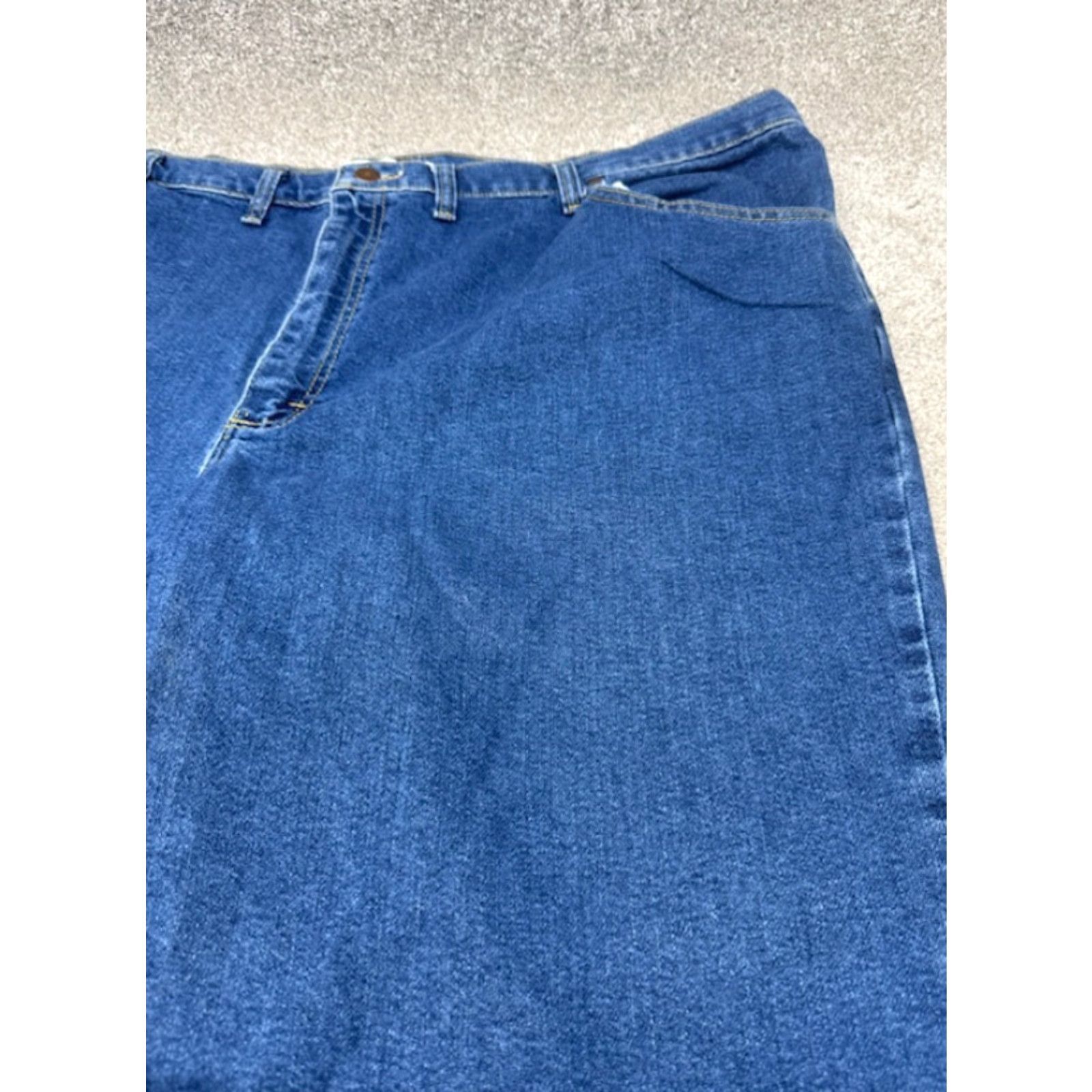Lee Lee Jeans Mens Jeans 50x32 Blue Denim Regular Fit Straight Leg 6218 Mens Big & Tall 50 46" Waist 32" Inseam Blue 5-Pocket Denim Jeans Size US 34 / EU 50 - 5 Thumbnail