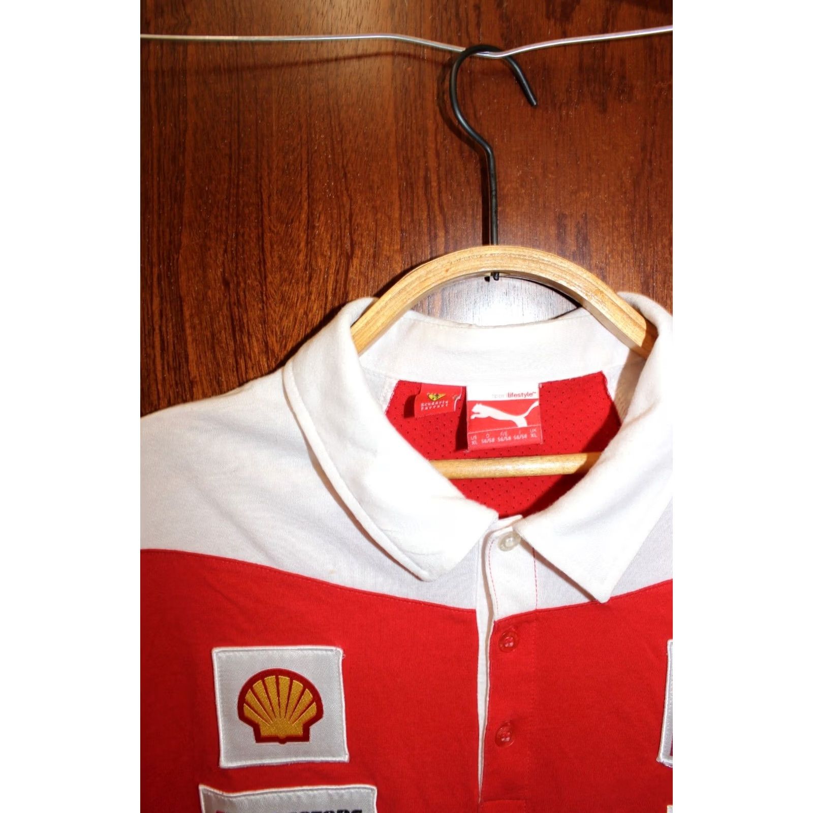 Ferrari VINTAGE Santander Ferrari Polo T-Shirt XL Unisex Adults Red 2000s Motorsport, Formula 1 Mens Women Boys Girls Size US XL / EU 56 / 4 - 3 Thumbnail