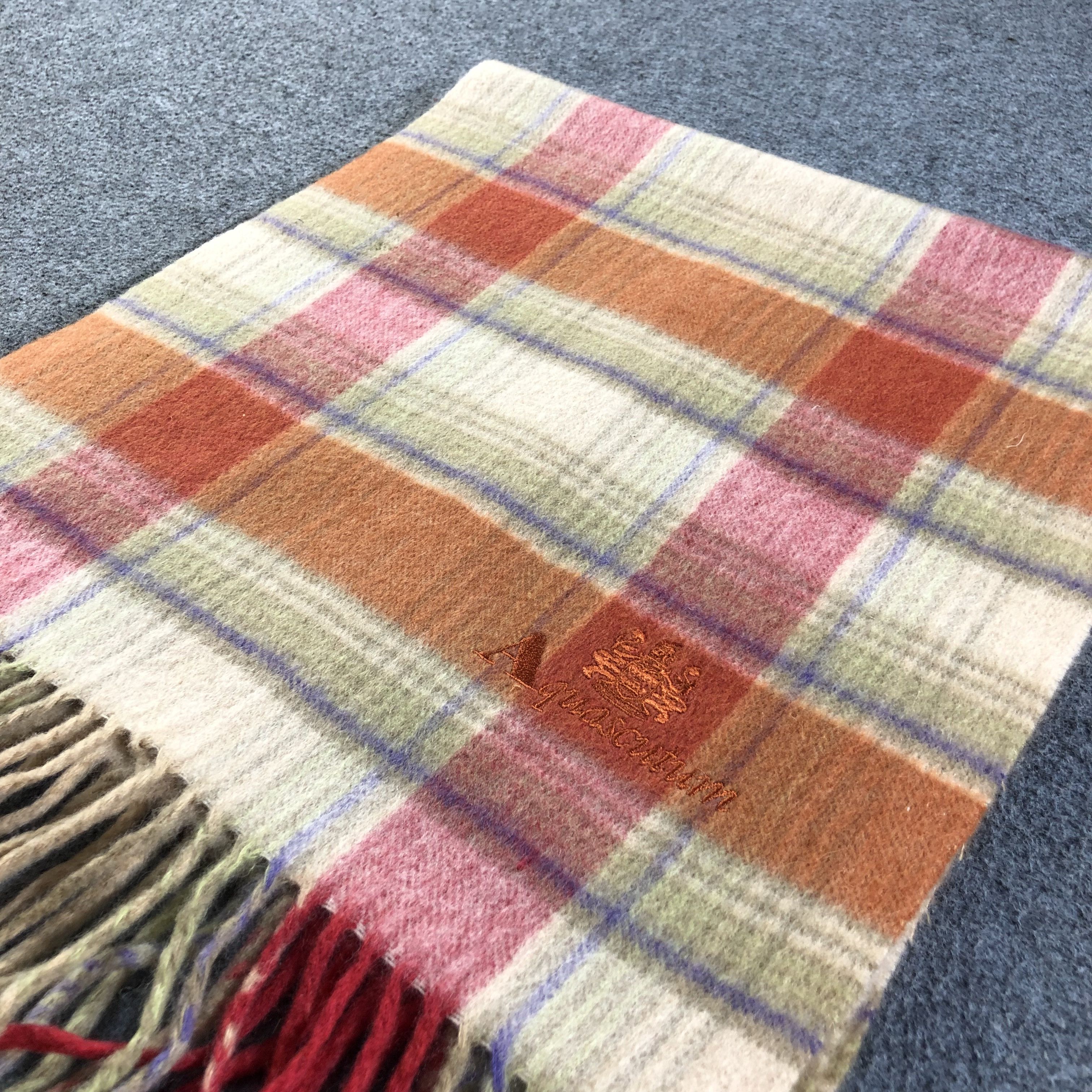 Aquascutum Aquascutum Tartan Cashmere Scarf Muffler V1307 Size ONE SIZE - 3 Thumbnail