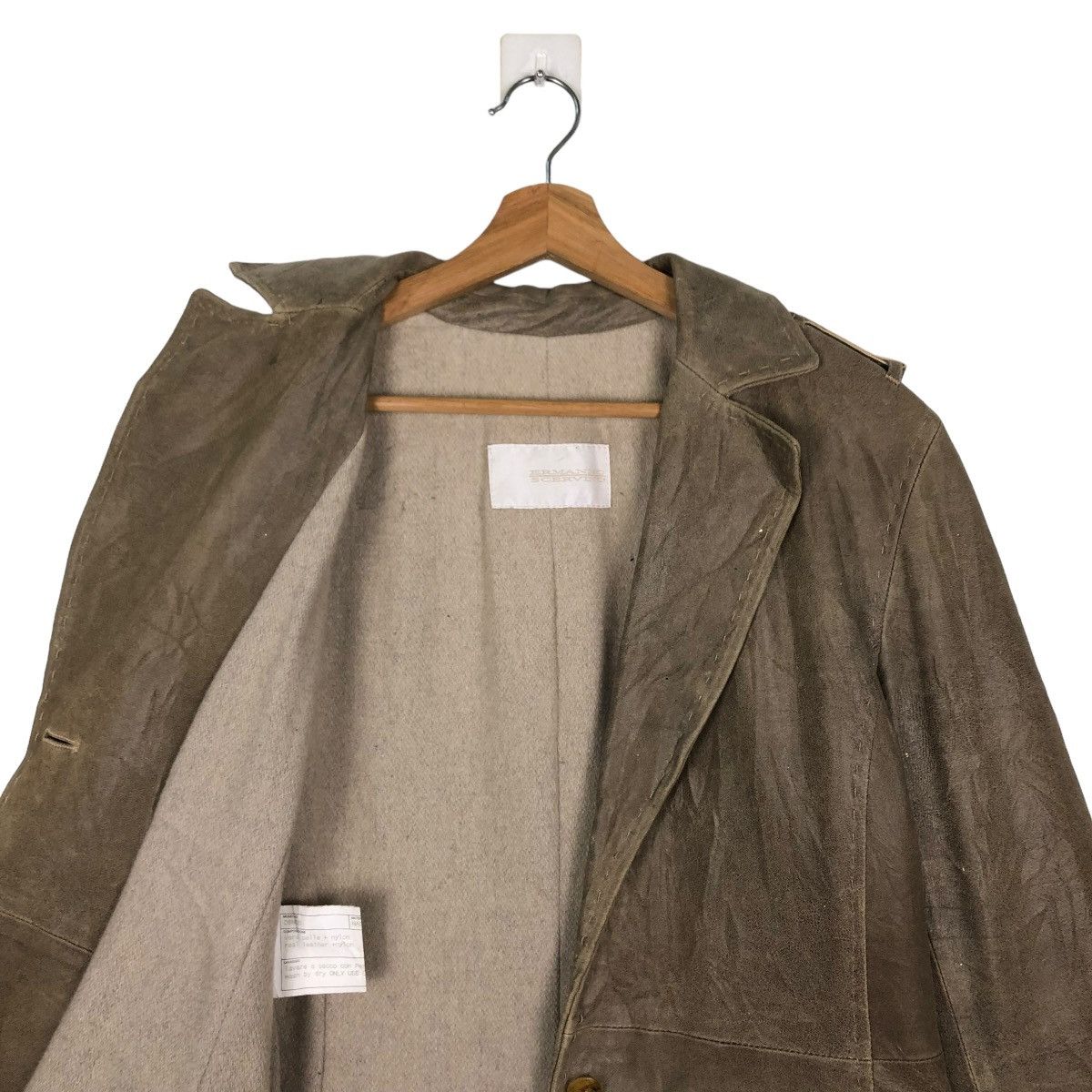 Japanese Brand 🔥VINTAGE BIKER LEATHER JACKET ERMANNO SCERVINO ISSEY MIYAKE Size US S / EU 44-46 / 1 - 9 Thumbnail