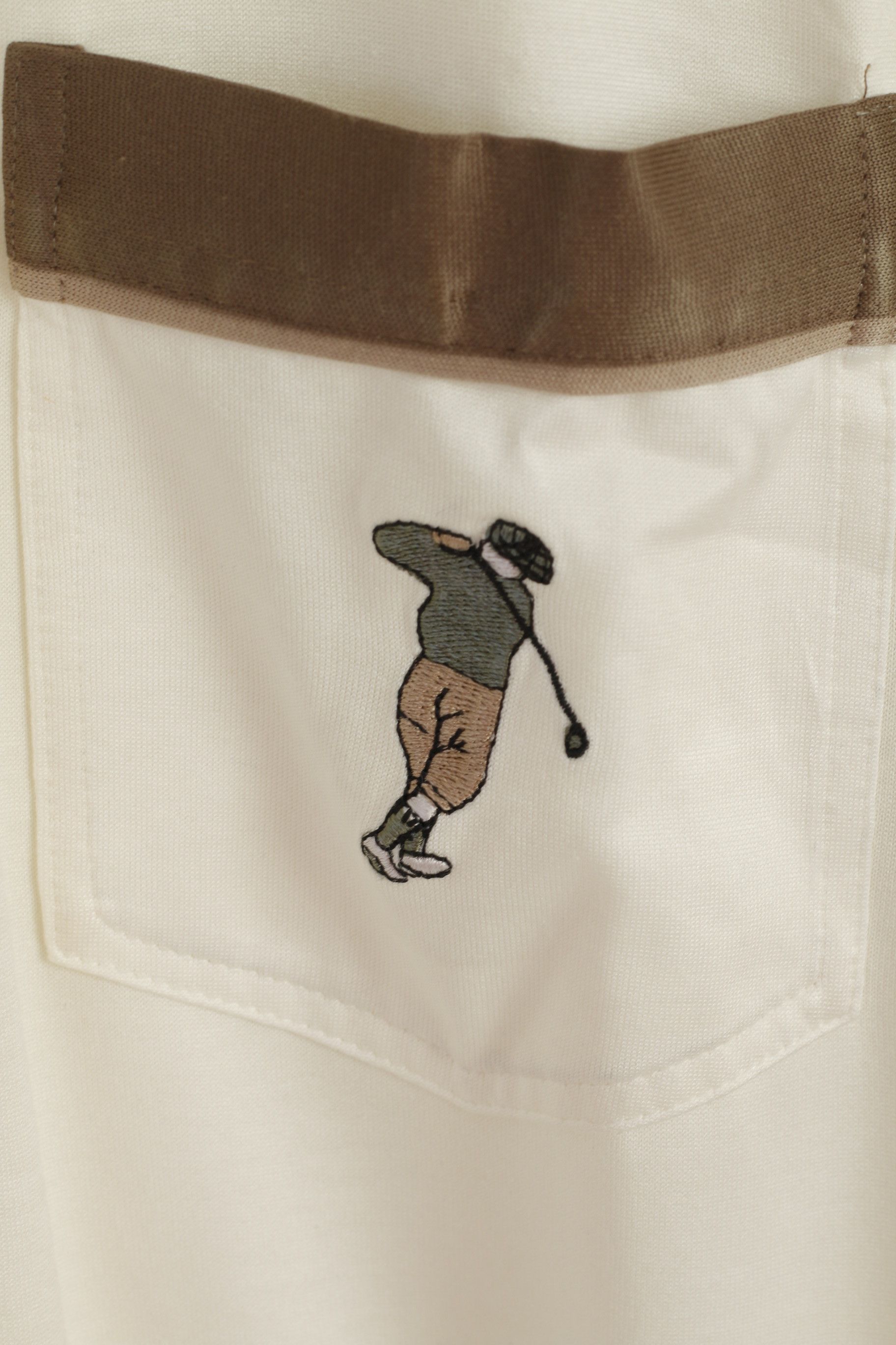 Gabicci GABICCI Men L Polo Shirt Cream Shiny Cotton 7977 Size US L / EU 52-54 / 3 - 3 Thumbnail