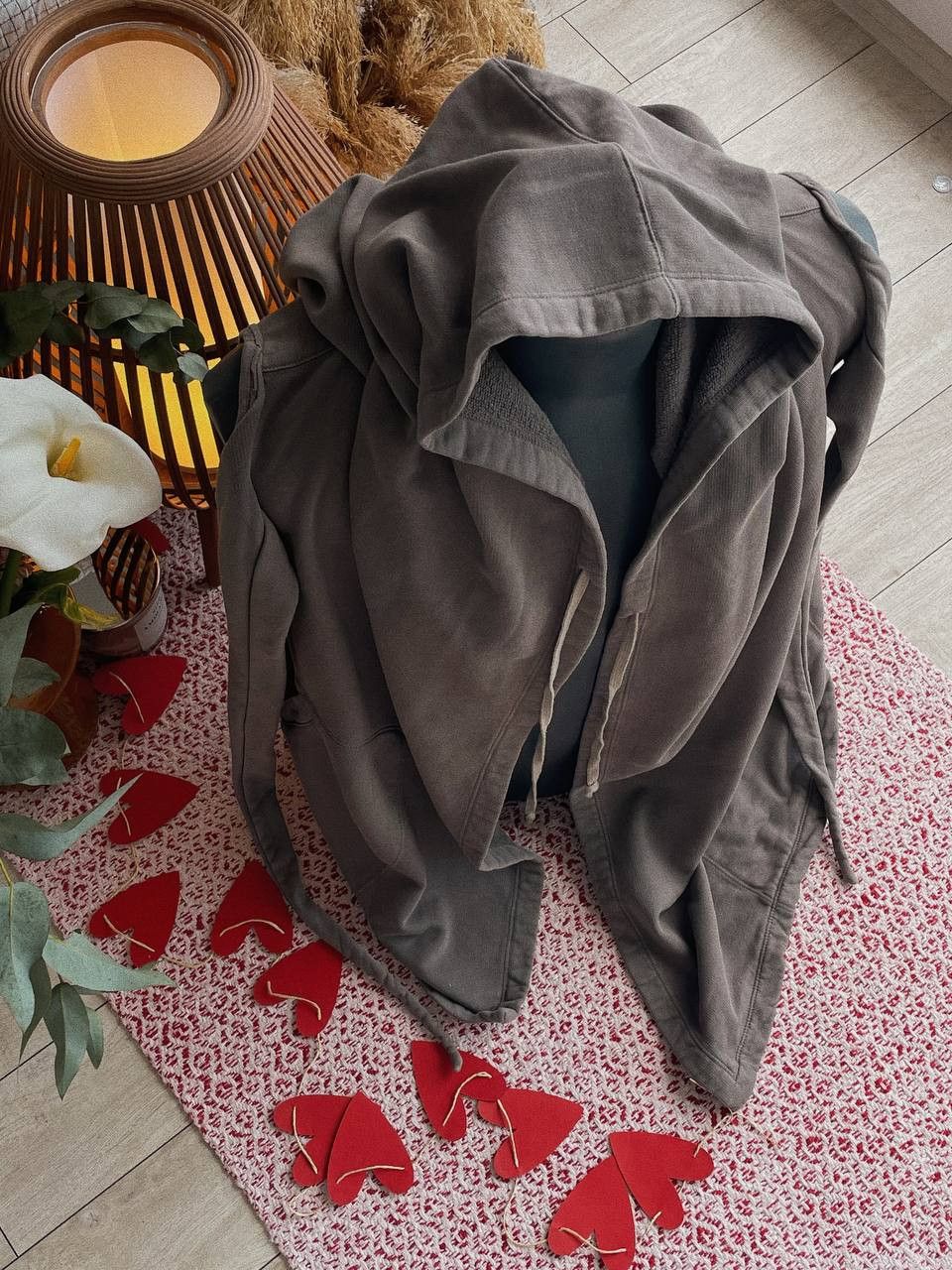 Rick Owens DRKSHDW “Mountain Wizard” Hooded Asymmetric Vest