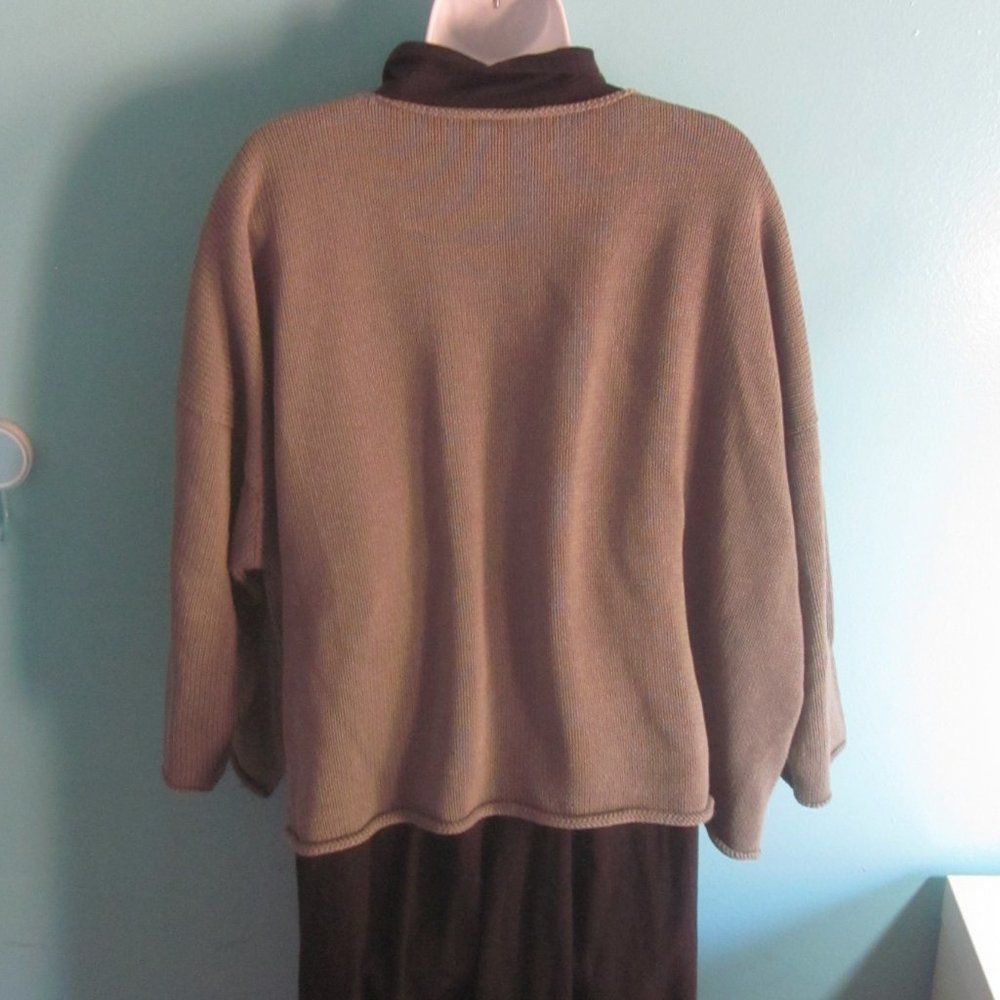 eskandar Eskandar Mercerised Cotton Ribbon Knit Oversized Sweater Size ONE SIZE - 9 Thumbnail