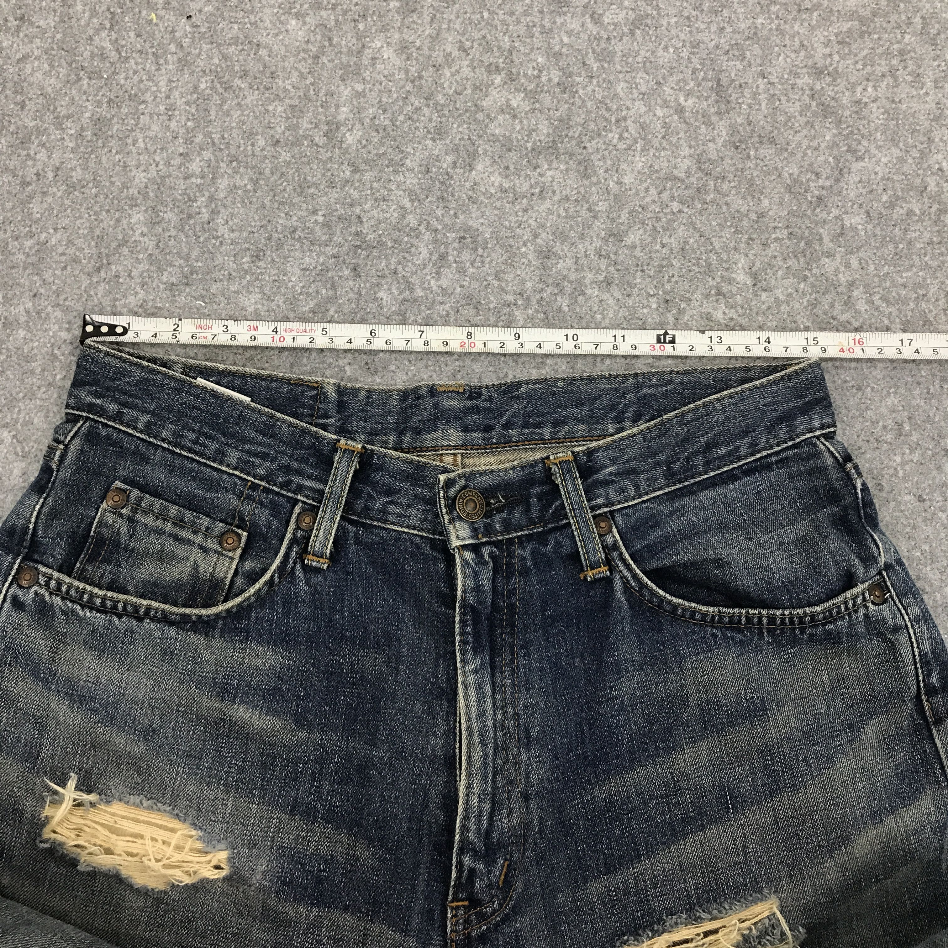 Edwin × Japanese Brand JAPAN EDWIN RIPPED DISTRESSED DENIM JEANS PANTS Size US 30 / EU 46 - 9 Thumbnail
