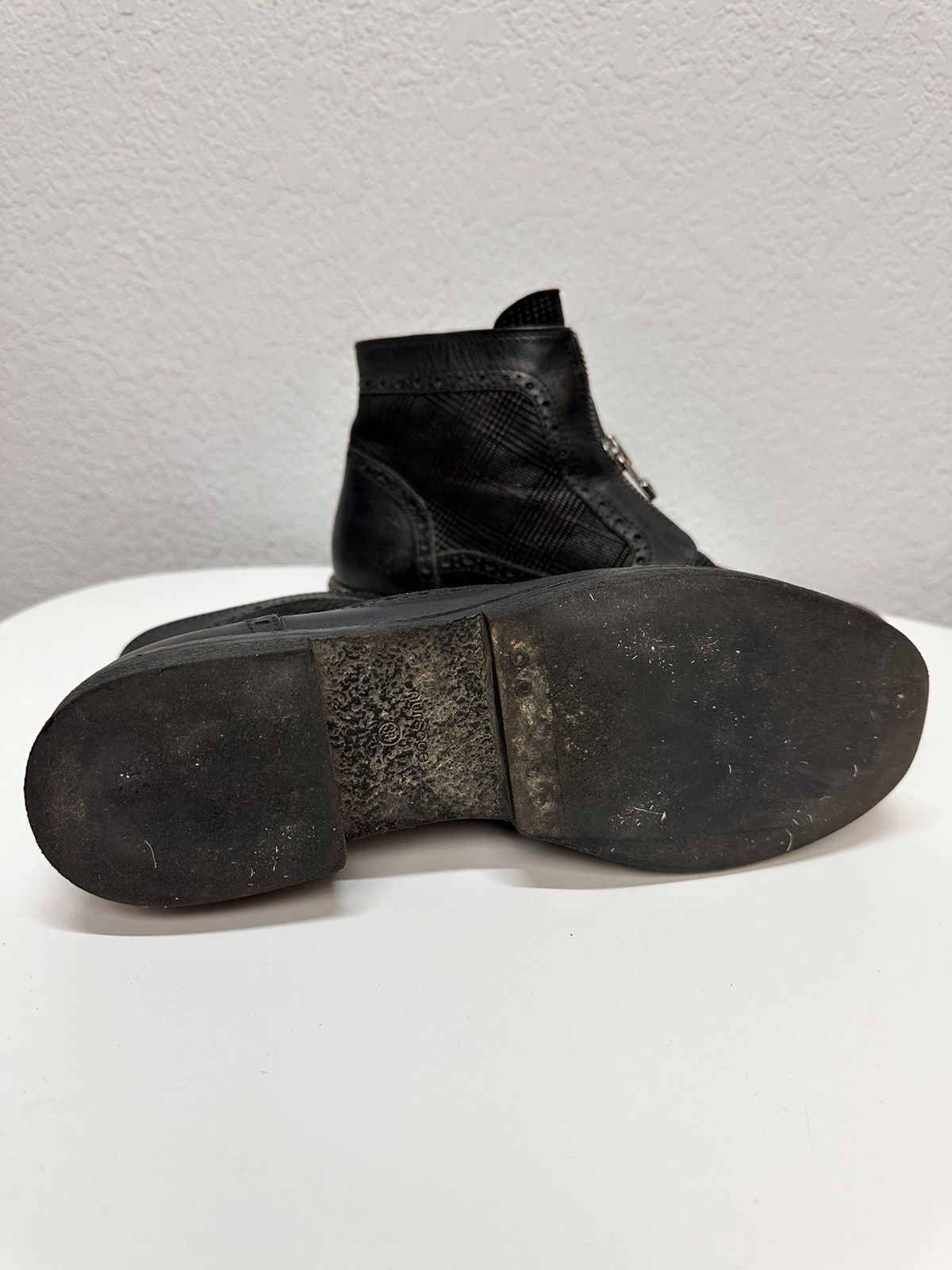 A.S.98 Rare Leather Boots patchwork Guidi avantgarde Japan Rick GOA Size US 8 / IT 38 - 9 Thumbnail