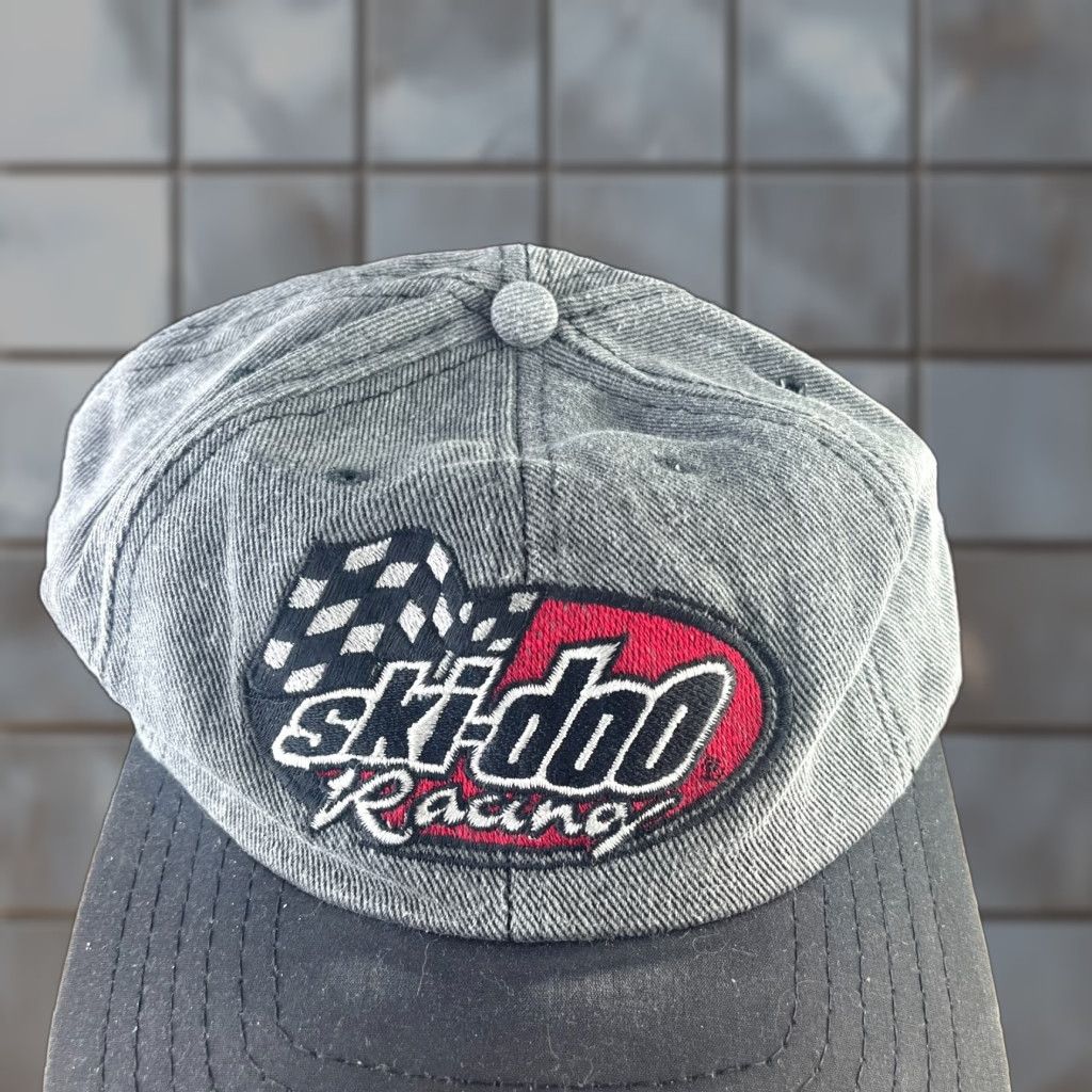 Vintage VINTAGE Ski Doo Racing Hat, One Size, Gray, Adjustable, Baseball Cap, 90s, Skull, Men, Casual, Cotton Acrylic Canvas Fur Size ONE SIZE - 1 Thumbnail