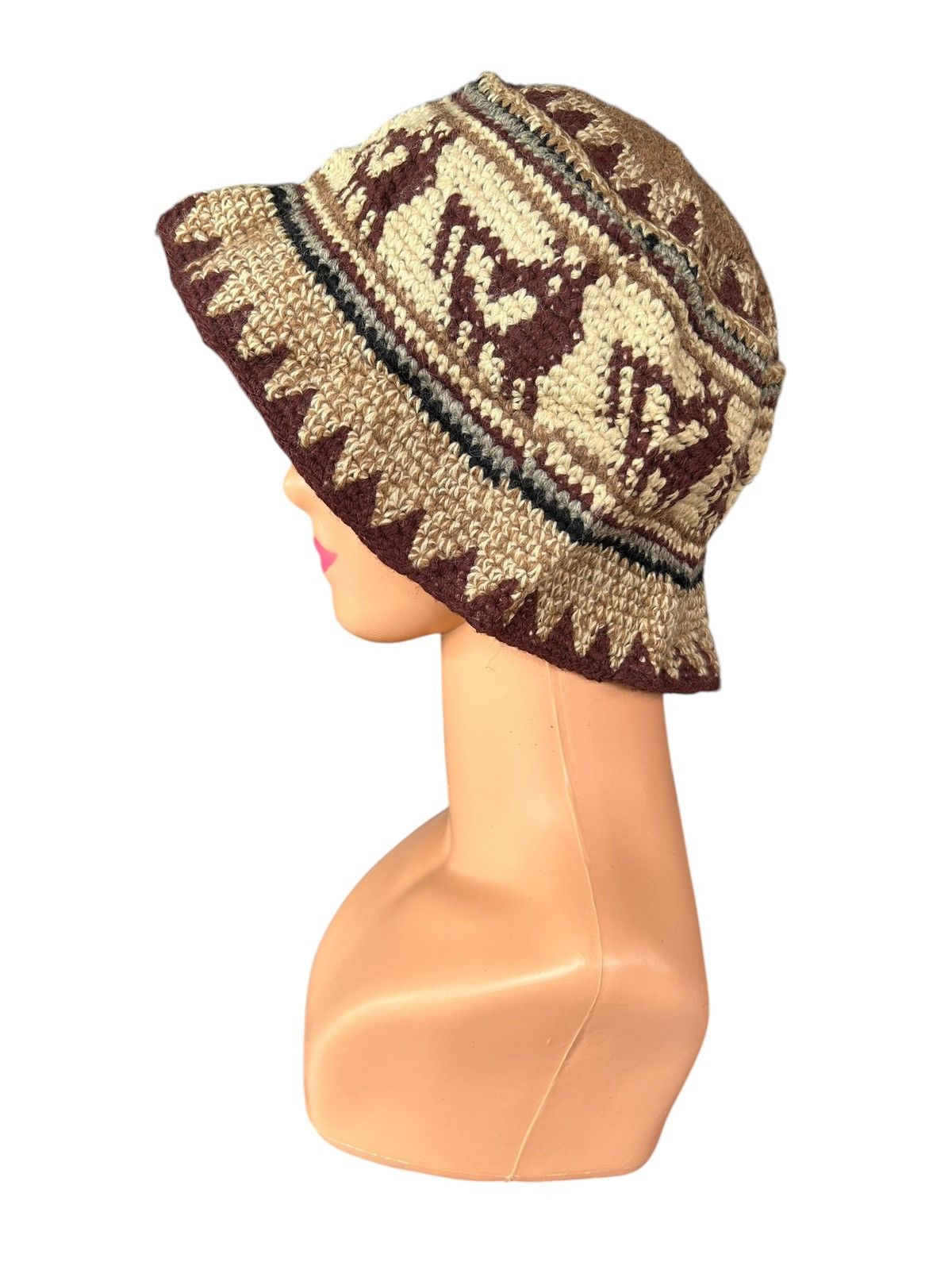 Japanese Brand × Kapital × Vintage Crochet Knitted Handmade Bucket Hats Size ONE SIZE - 5 Thumbnail