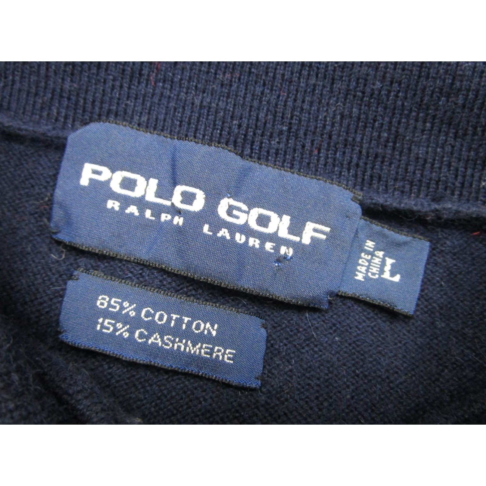 Polo Ralph Lauren Polo Ralph Lauren Polo Golf Sweater Mens L Blue Collared Knit Pullover Cashmere Blend Size US L / EU 52-54 / 3 - 4 Thumbnail