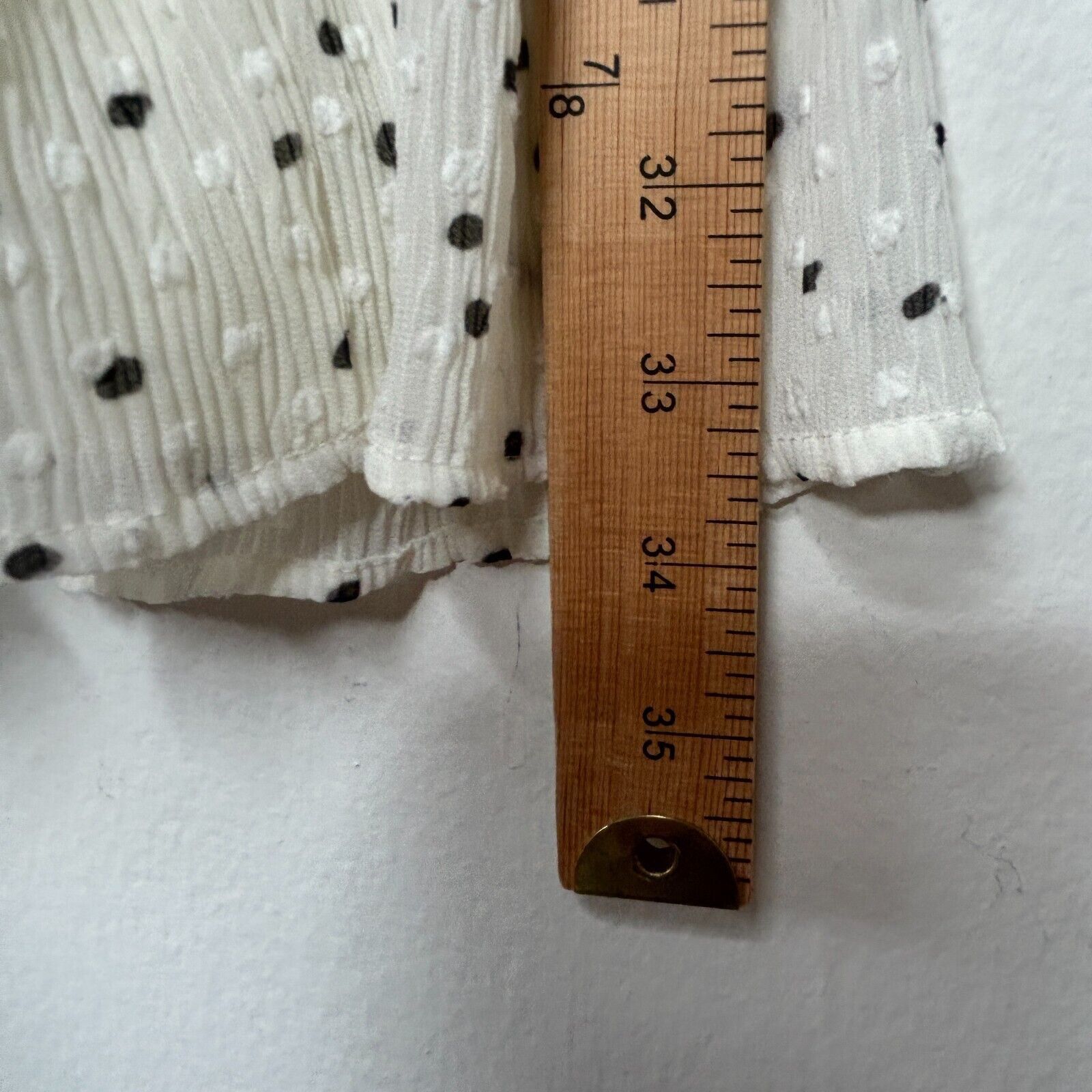 Zara Zara Dotted Swiss Long Sleeve 1/2 Button Ruffle Hem Dress Size XS / US 0-2 / IT 36-38 - 11 Thumbnail
